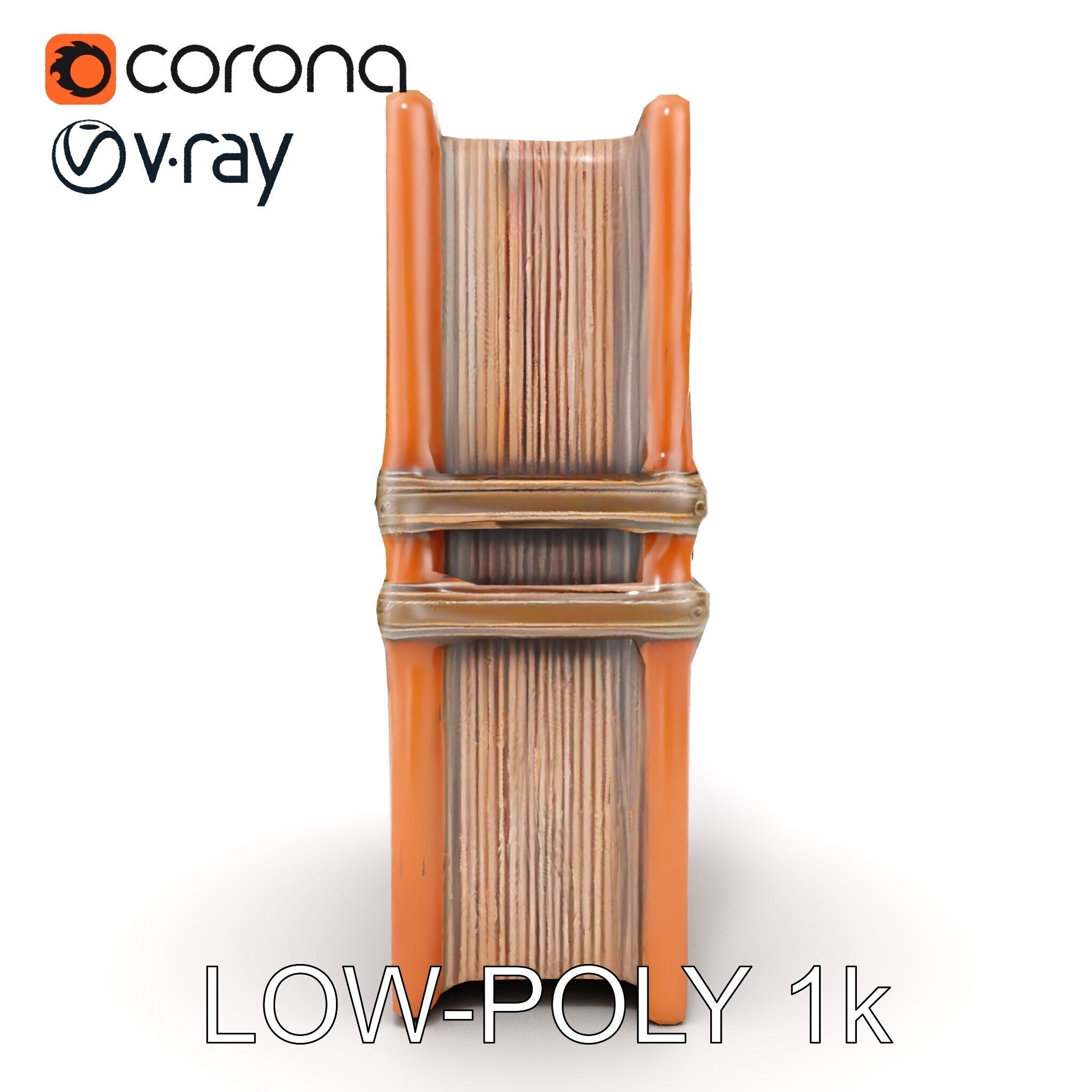 Antique Leather Bound Book Model Pack Low-poly 3D model_9