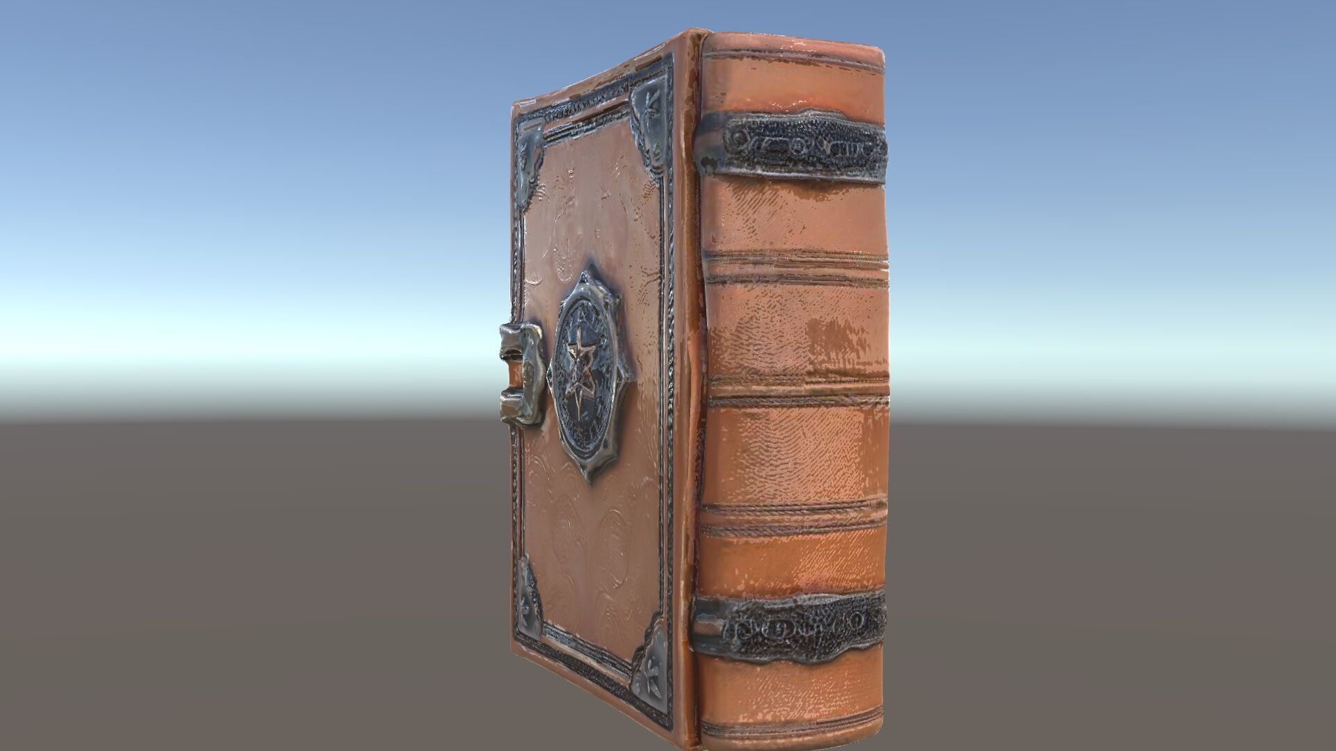 Antique Leather Bound Book Model Pack Low-poly 3D model_33