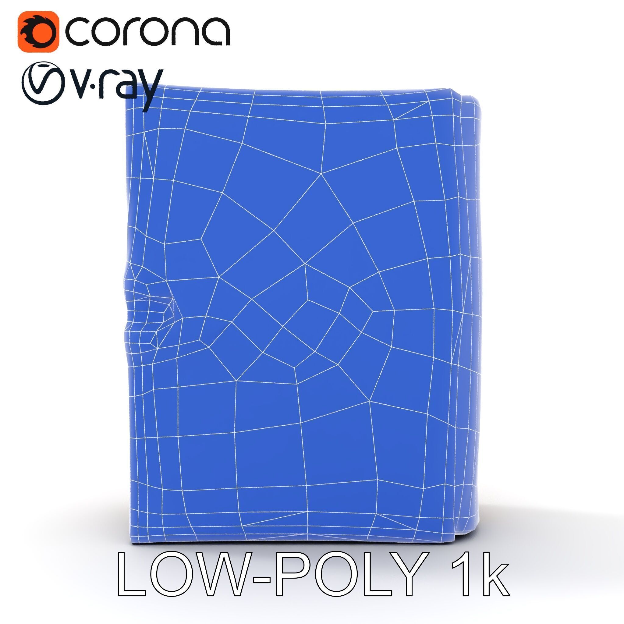 Antique Leather Bound Book Model Pack Low-poly 3D model_31