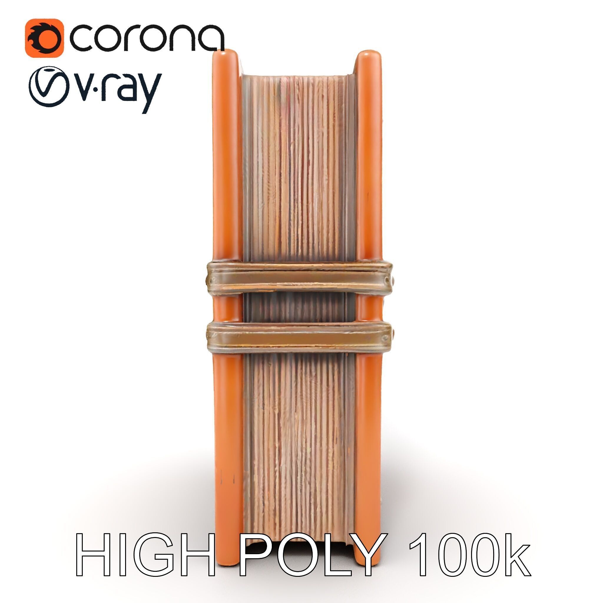 Antique Leather Bound Book Model Pack Low-poly 3D model_21