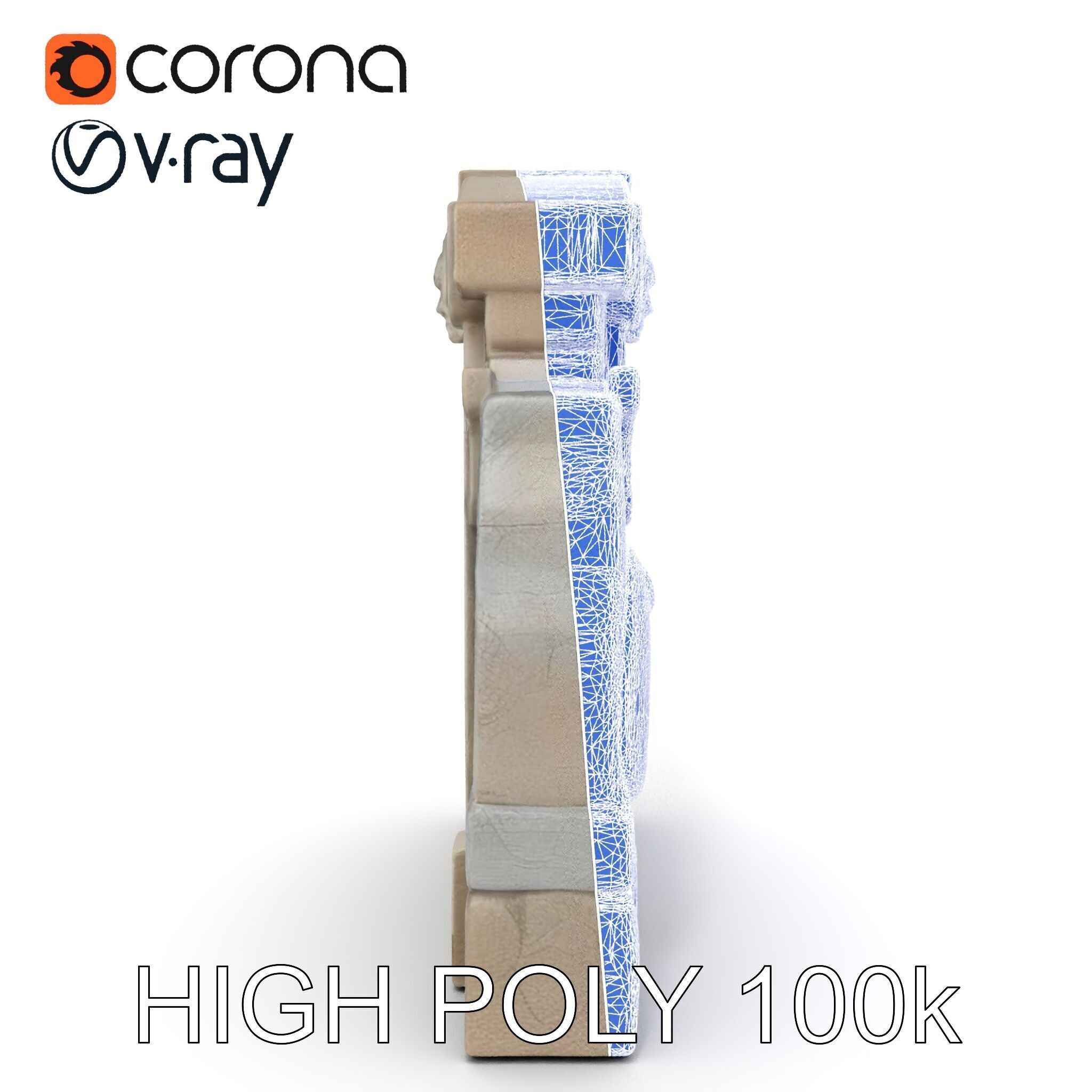 Ornate Gothic Door Model Pack for Architectural Visualization Low-poly 3D model_33