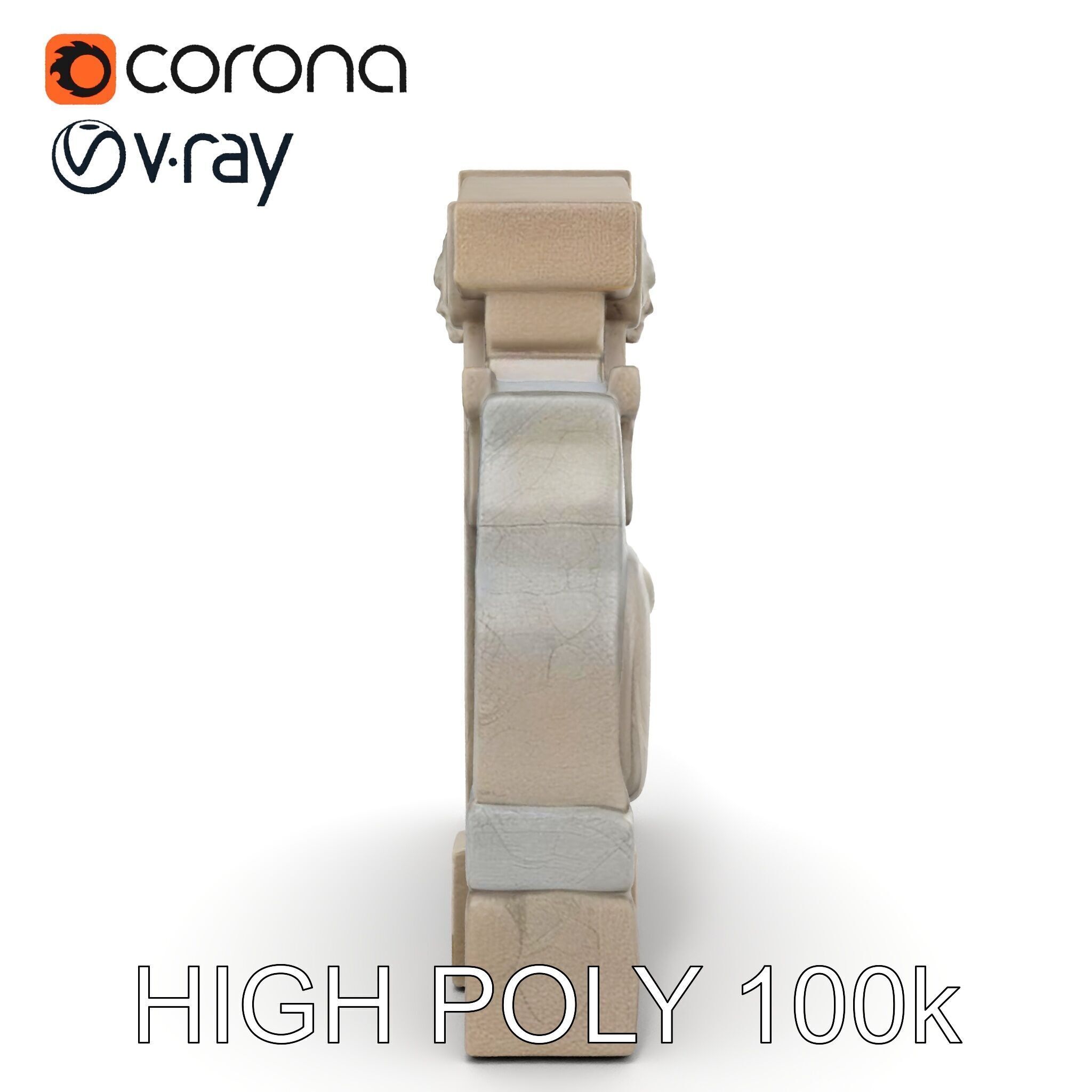 Ornate Gothic Door Model Pack for Architectural Visualization Low-poly 3D model_24