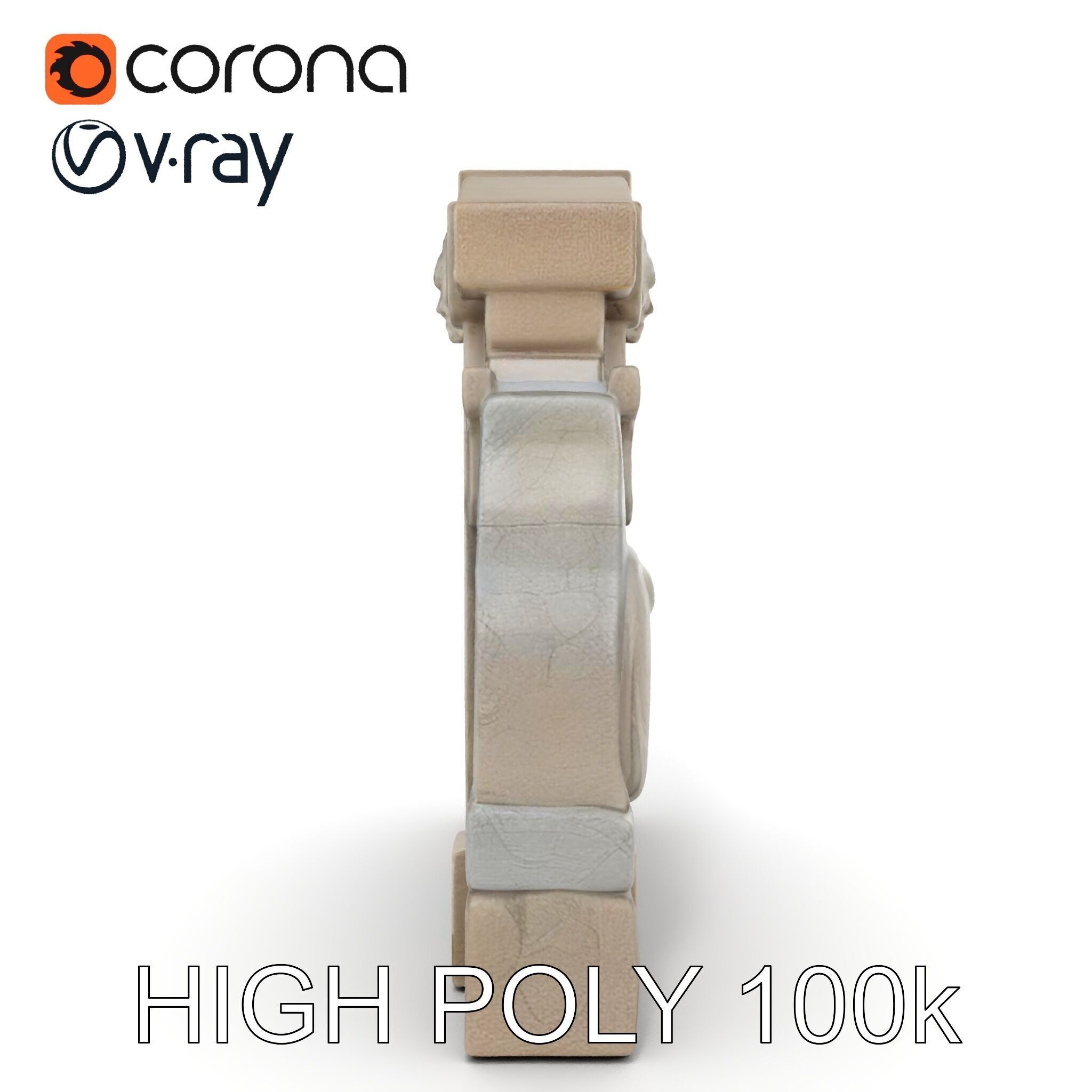 Ornate Gothic Door Model Pack for Architectural Visualization Low-poly 3D model_30