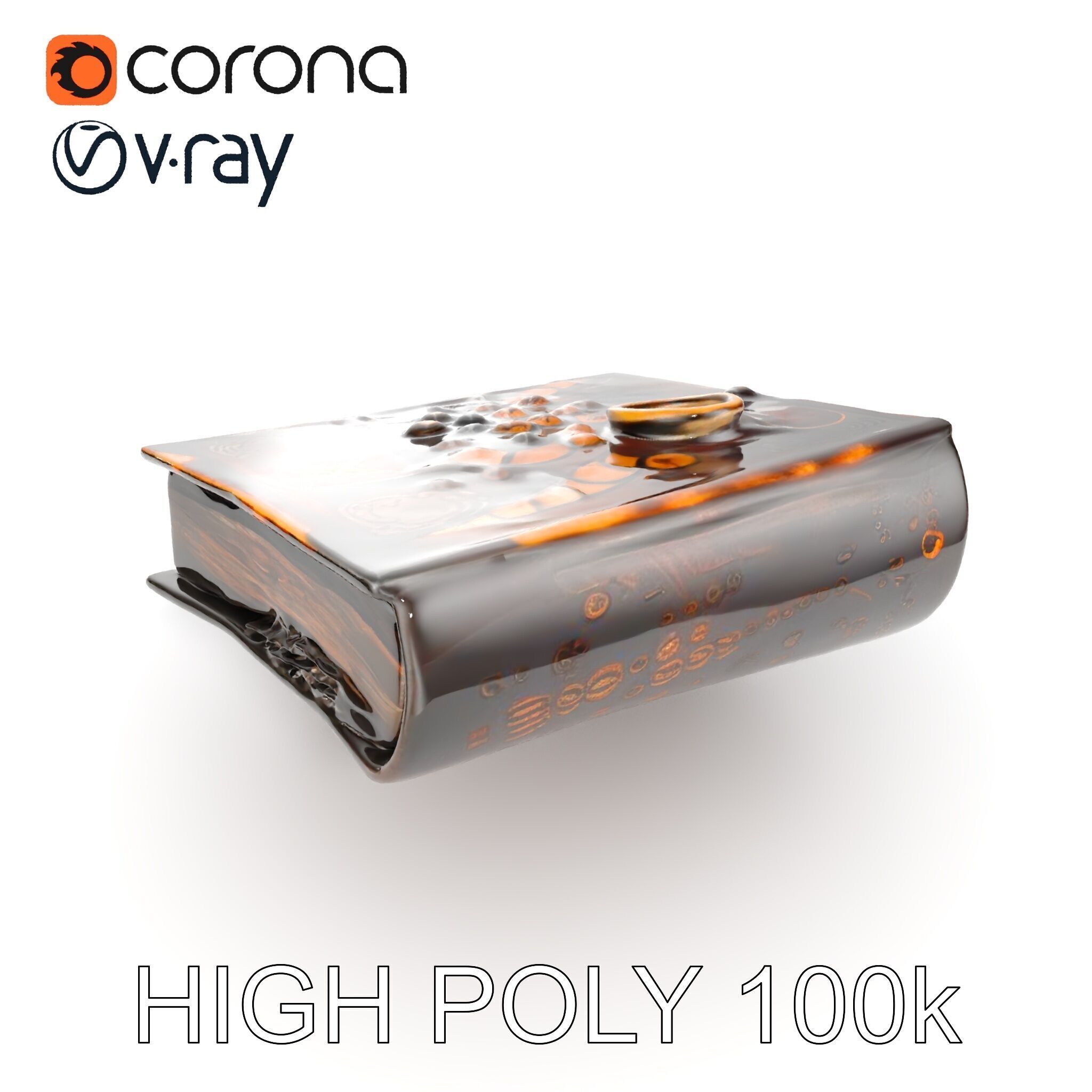 Ancient Spellbook Model Pack Low-poly 3D model_19