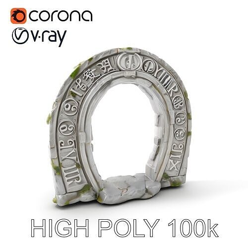 Ancient Rune Stone Archway Model Pack Low-poly 3D model