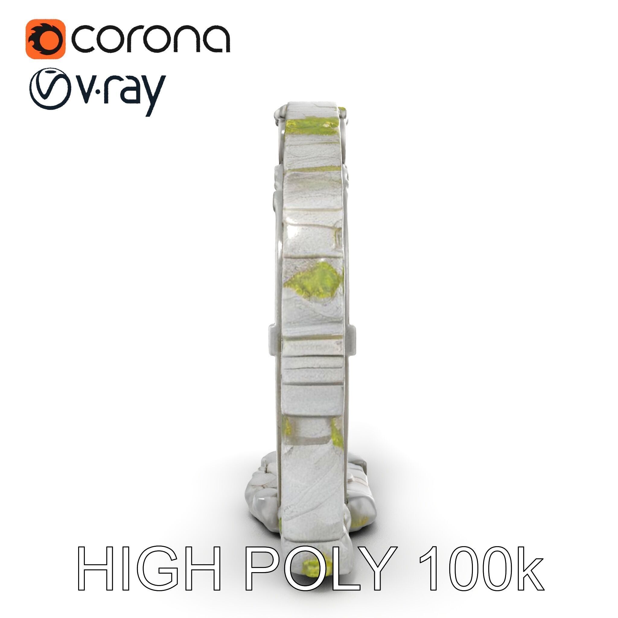 Ancient Rune Stone Archway Model Pack Low-poly 3D model_17