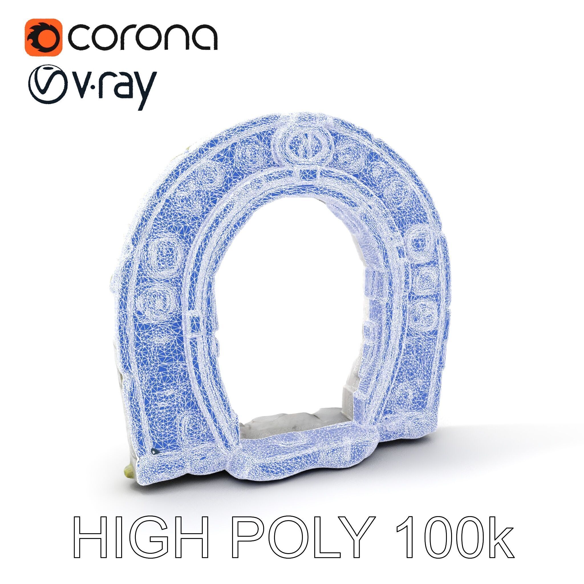 Ancient Rune Stone Archway Model Pack Low-poly 3D model_12