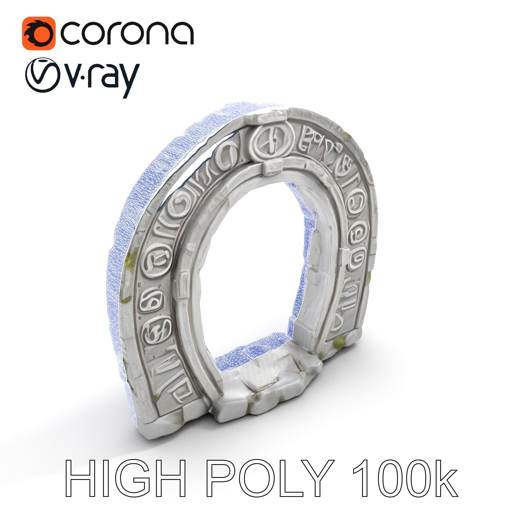 Ancient Rune Stone Archway Model Pack Low-poly 3D model_25