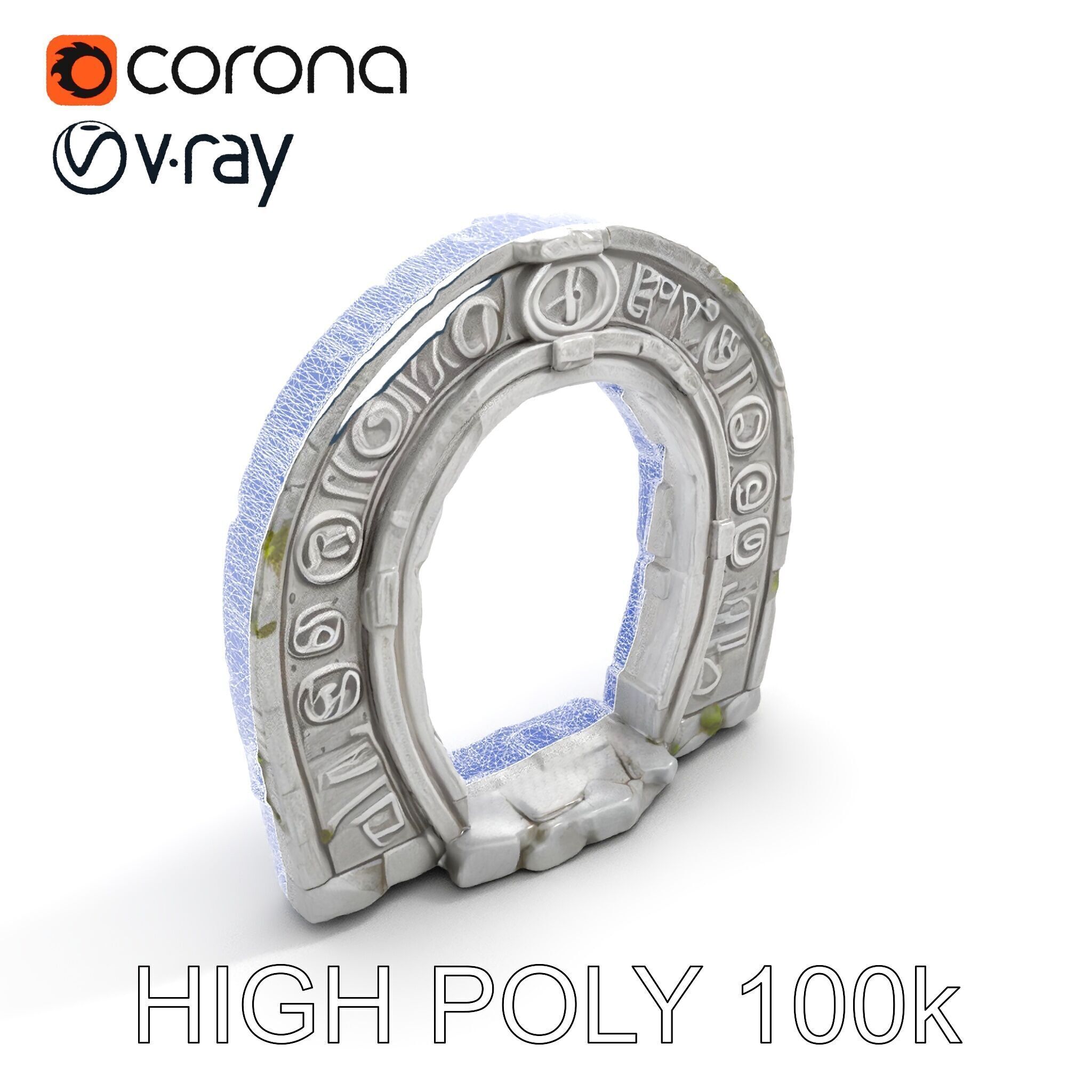 Ancient Rune Stone Archway Model Pack Low-poly 3D model_26