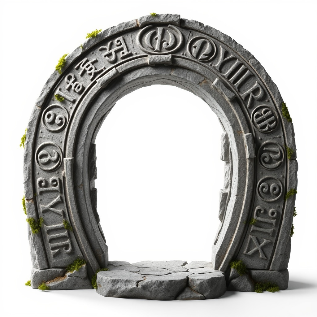 Ancient Rune Stone Archway Model Pack Low-poly 3D model_3