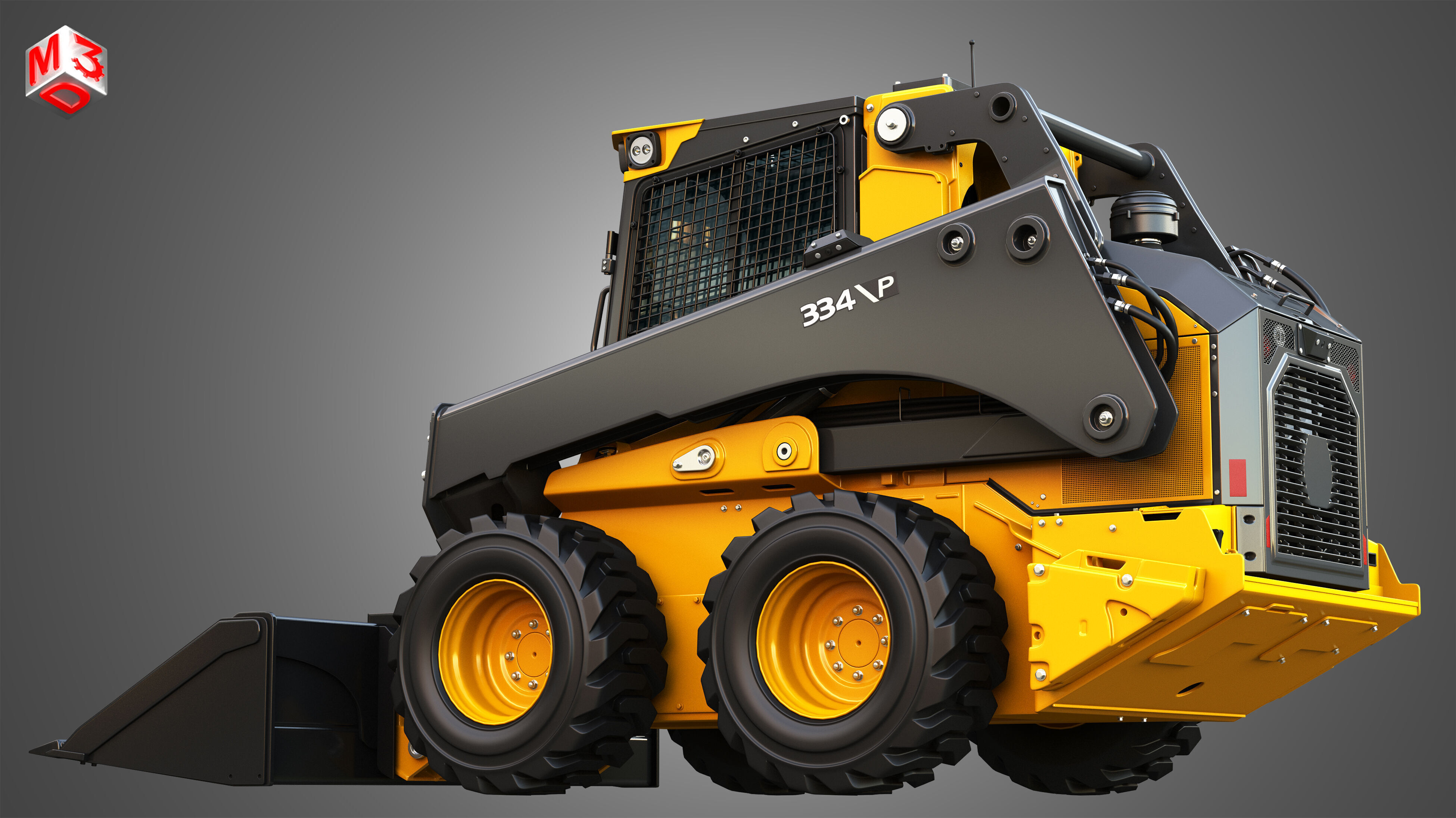 334 P-Tier Skid Steer Loader - Bucket 3D model_10
