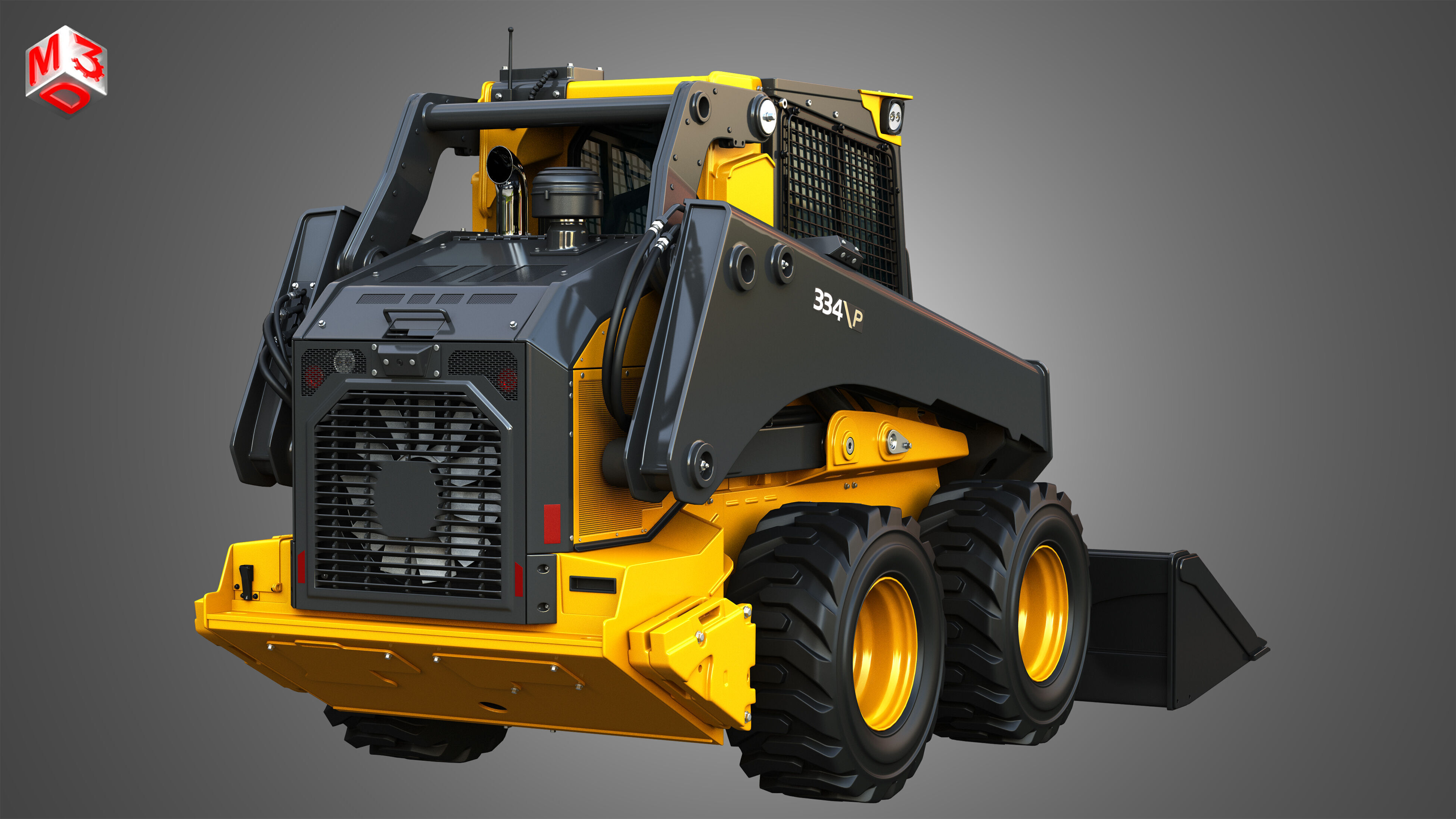 334 P-Tier Skid Steer Loader - Bucket 3D model_12