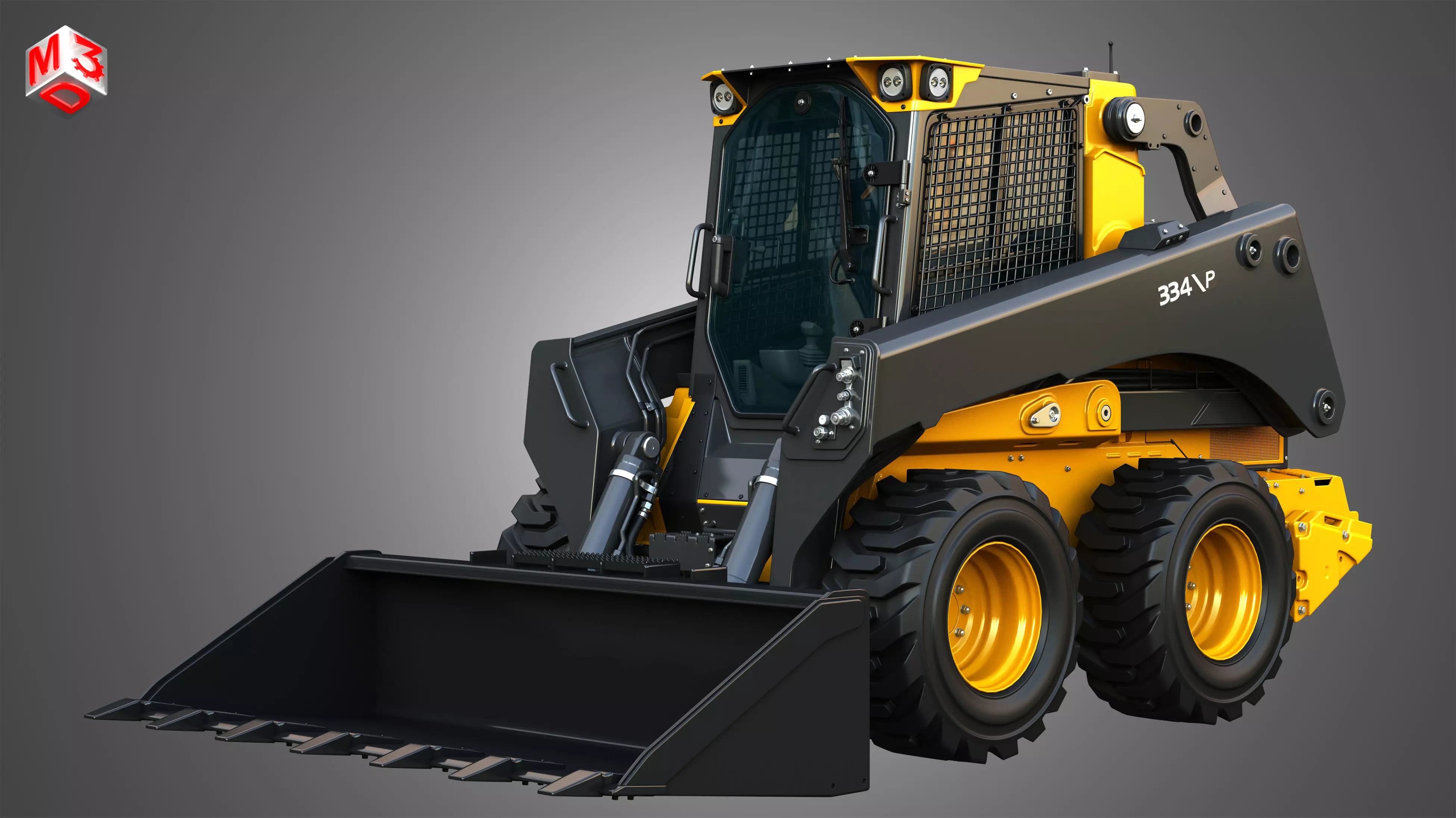 334 P-Tier Skid Steer Loader - Bucket 3D model_0