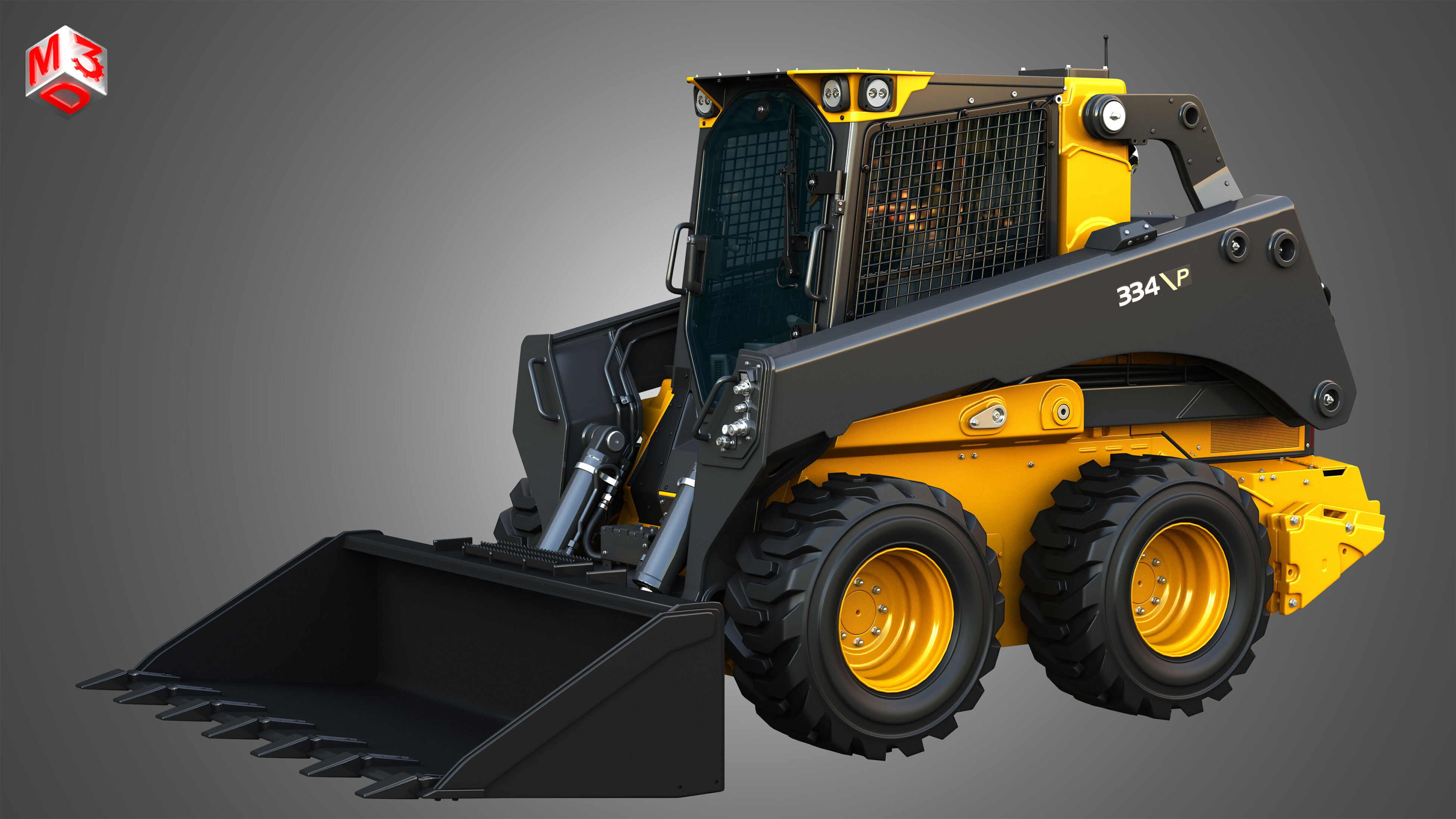 334 P-Tier Skid Steer Loader - Bucket 3D model_15