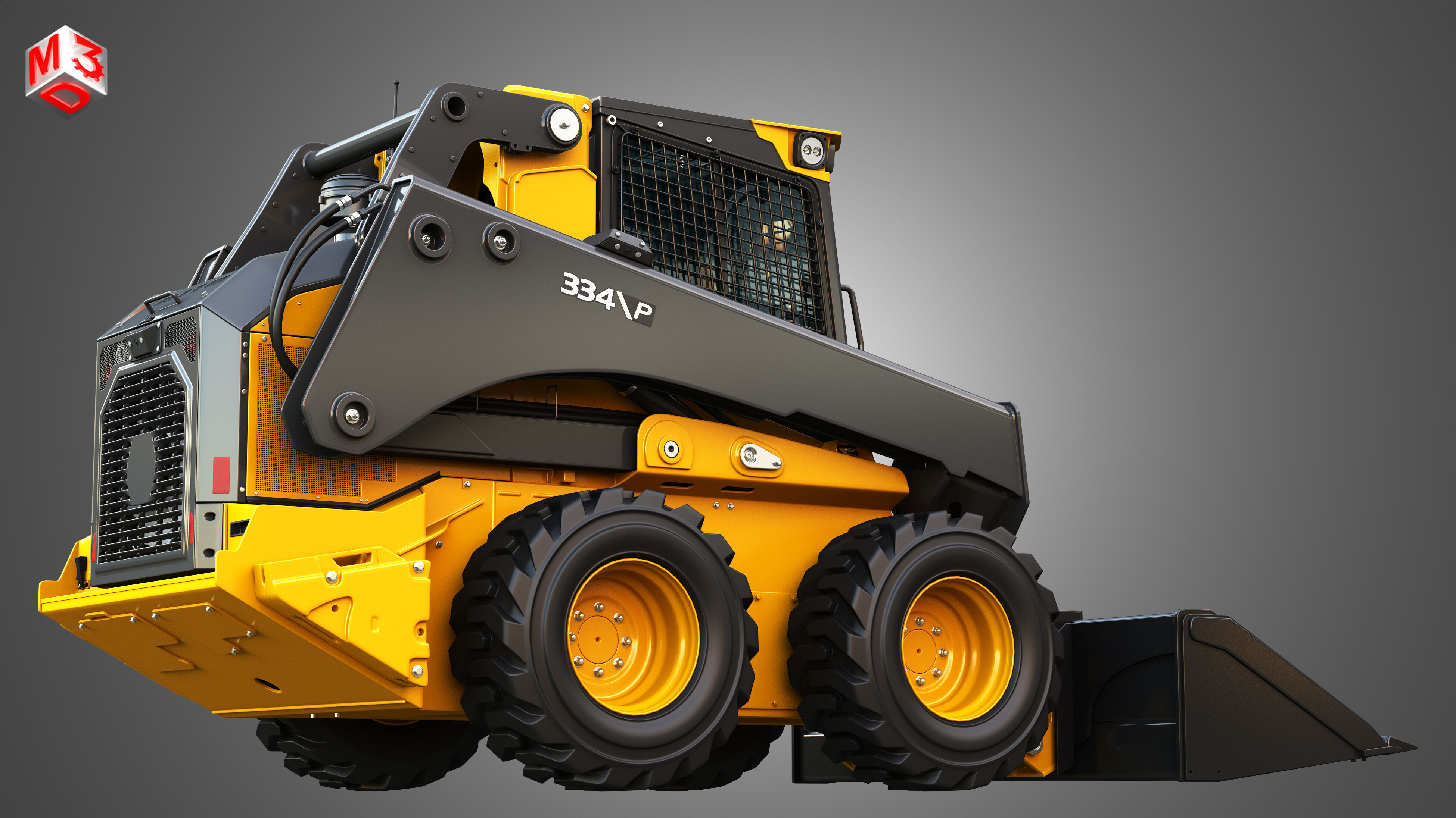 334 P-Tier Skid Steer Loader - Bucket 3D model_8