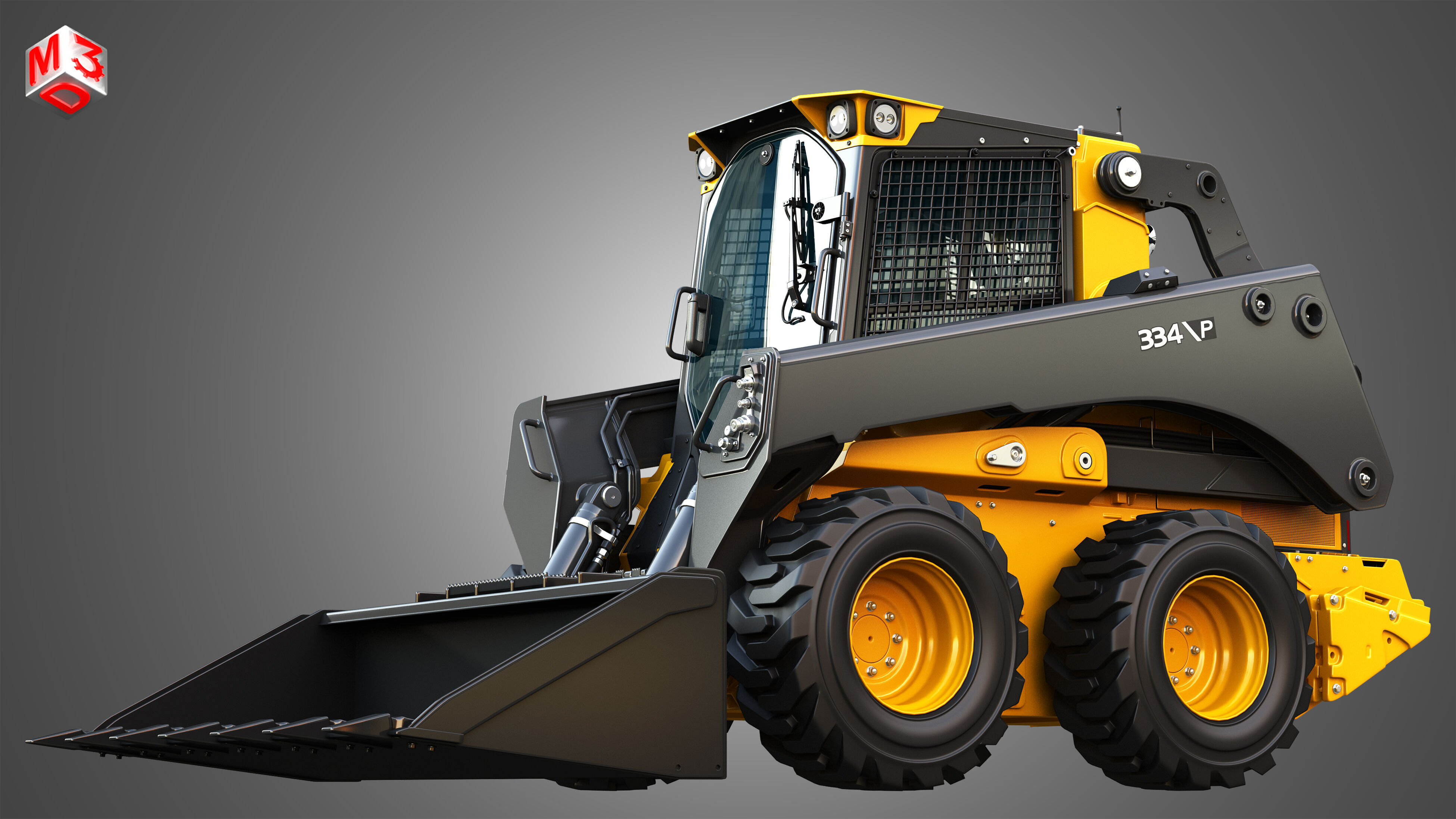 334 P-Tier Skid Steer Loader - Bucket 3D model_7