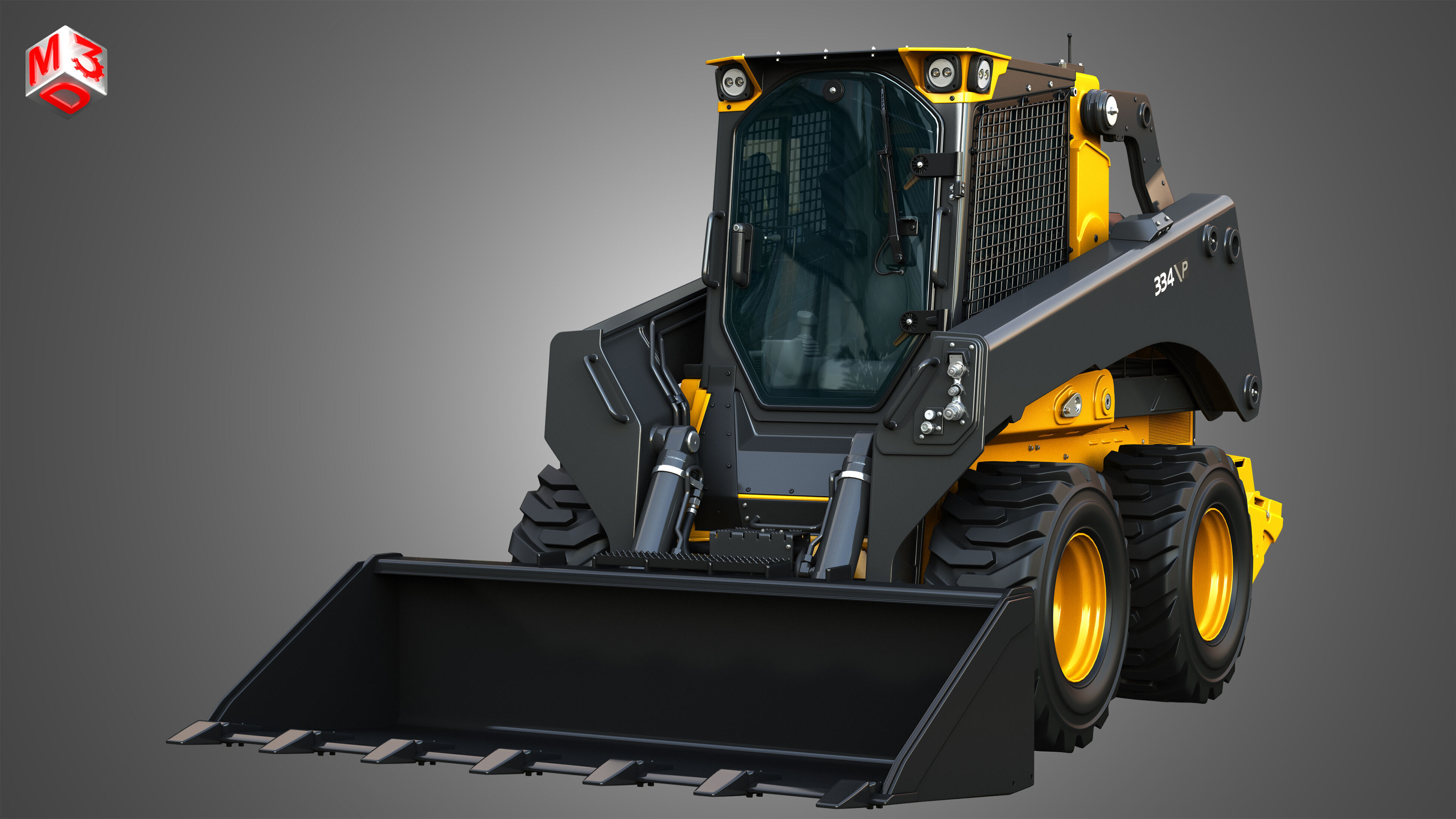 334 P-Tier Skid Steer Loader - Bucket 3D model_11