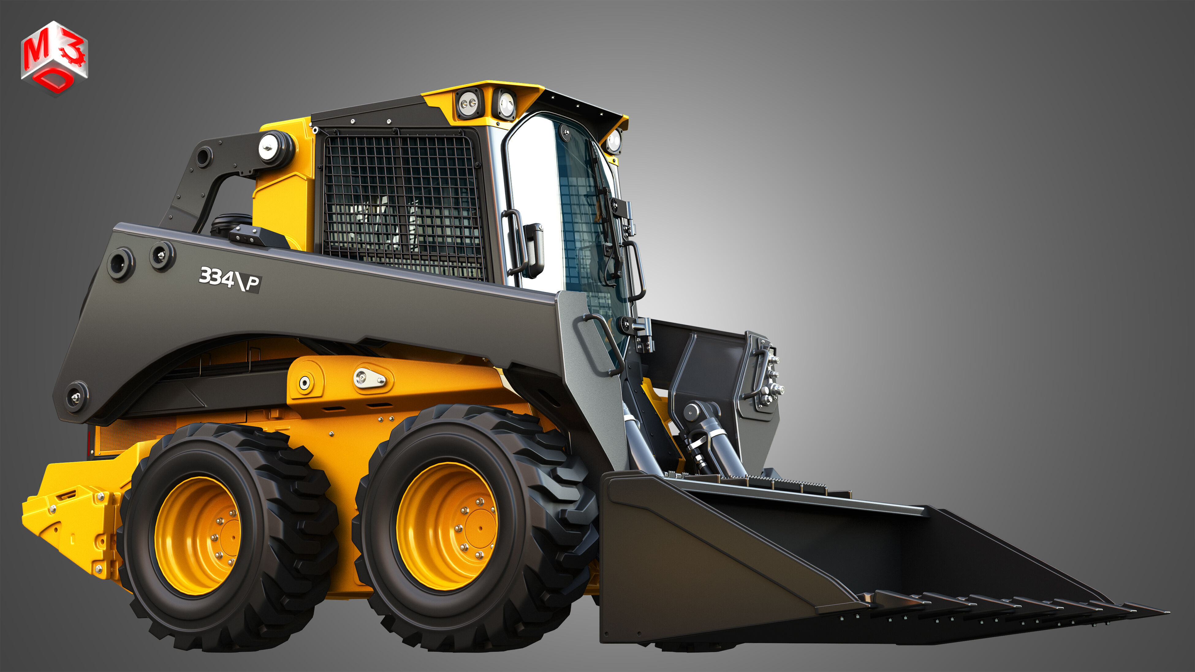 334 P-Tier Skid Steer Loader - Bucket 3D model_9