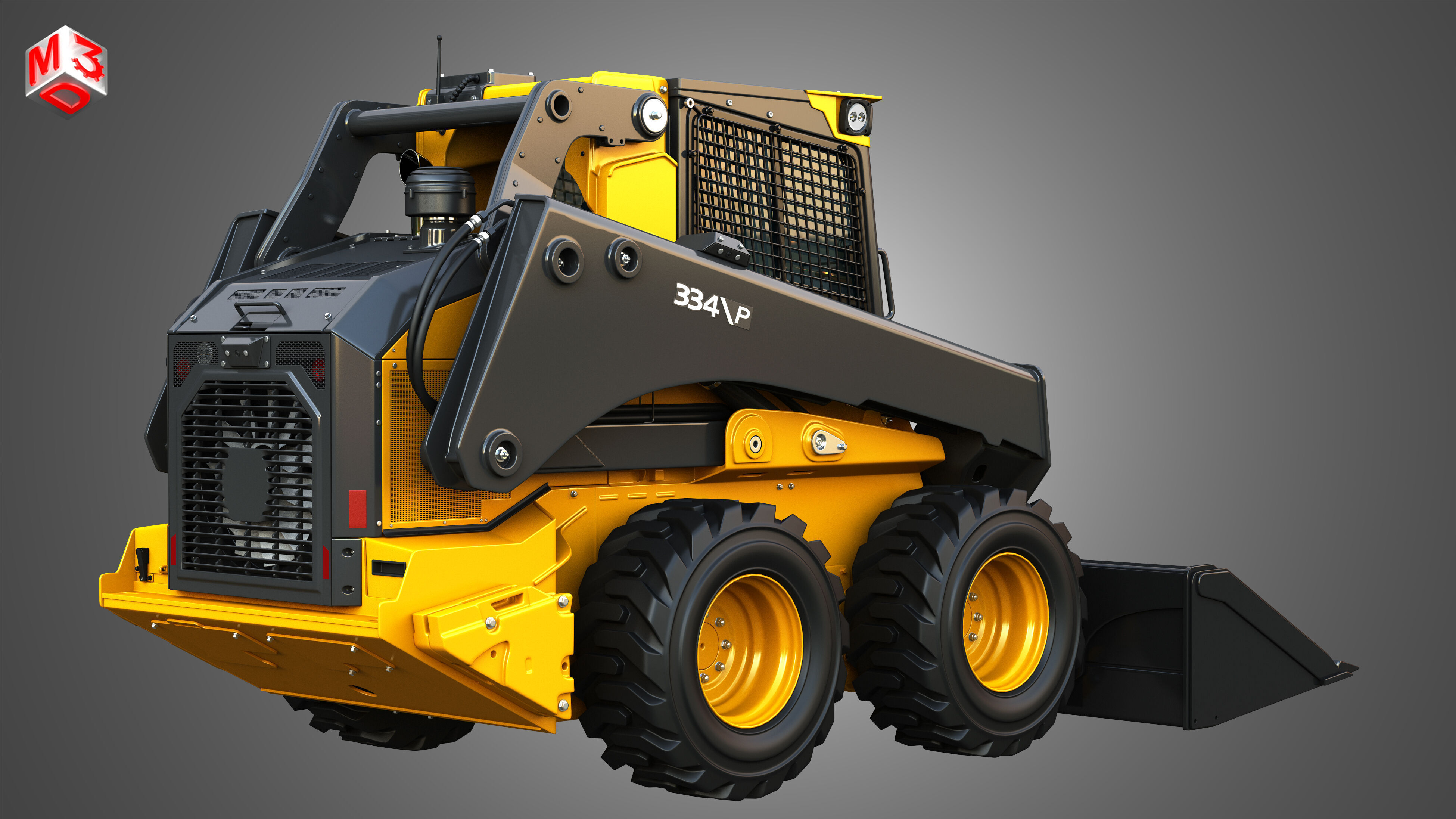 334 P-Tier Skid Steer Loader - Bucket 3D model_2