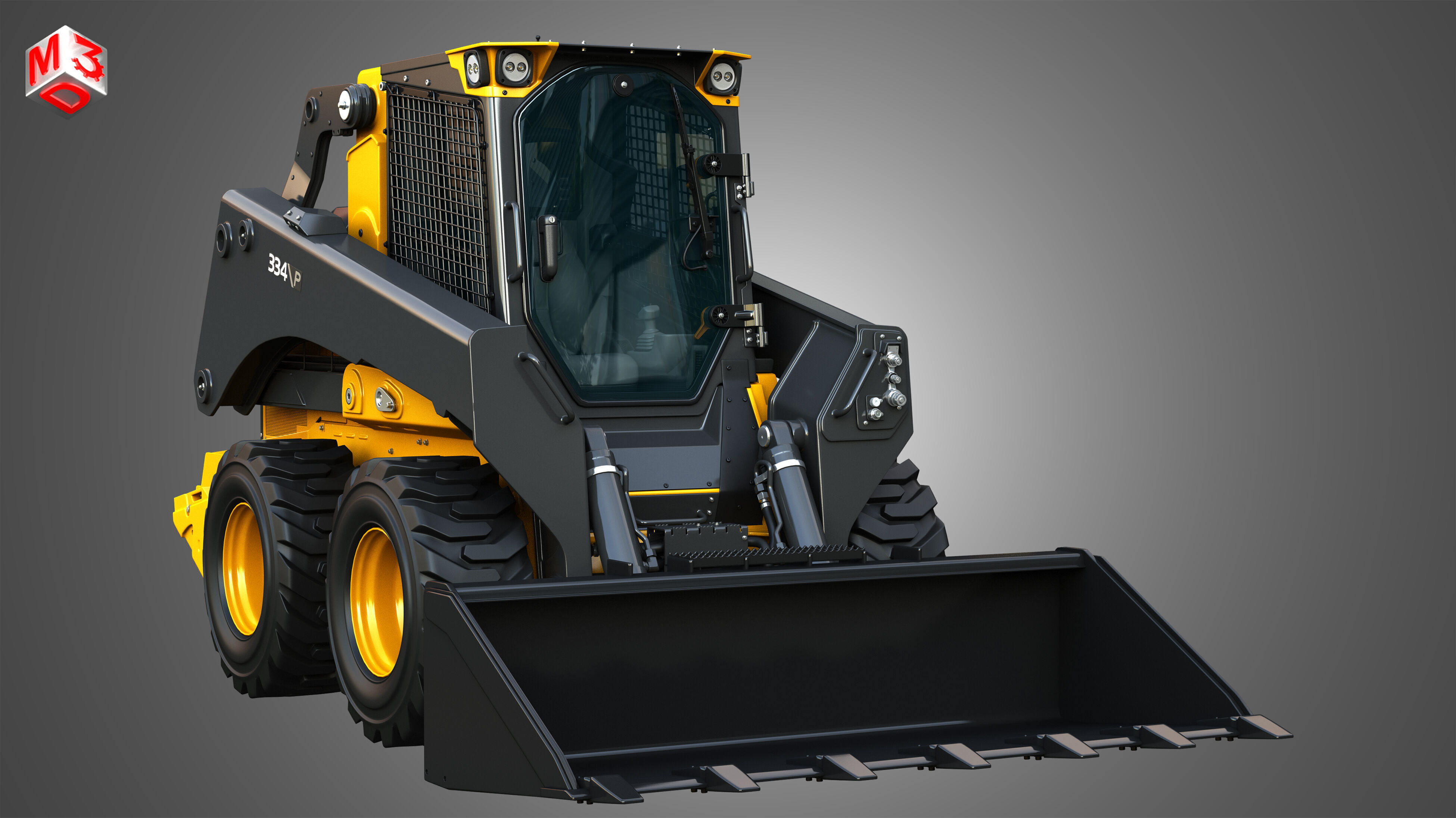 334 P-Tier Skid Steer Loader - Bucket 3D model_13