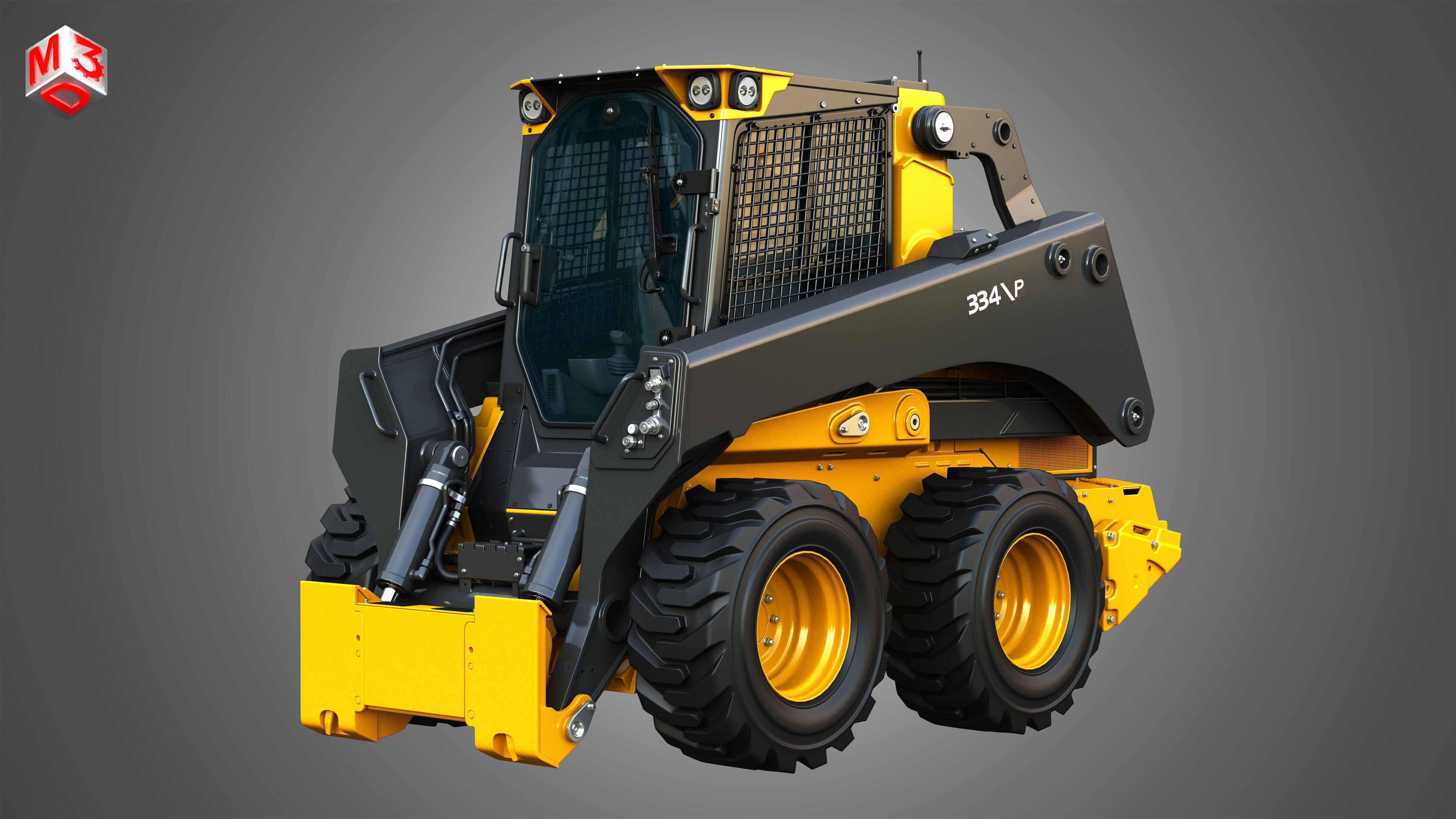 334 P-Tier Skid Steer Loader - Bucket 3D model_1