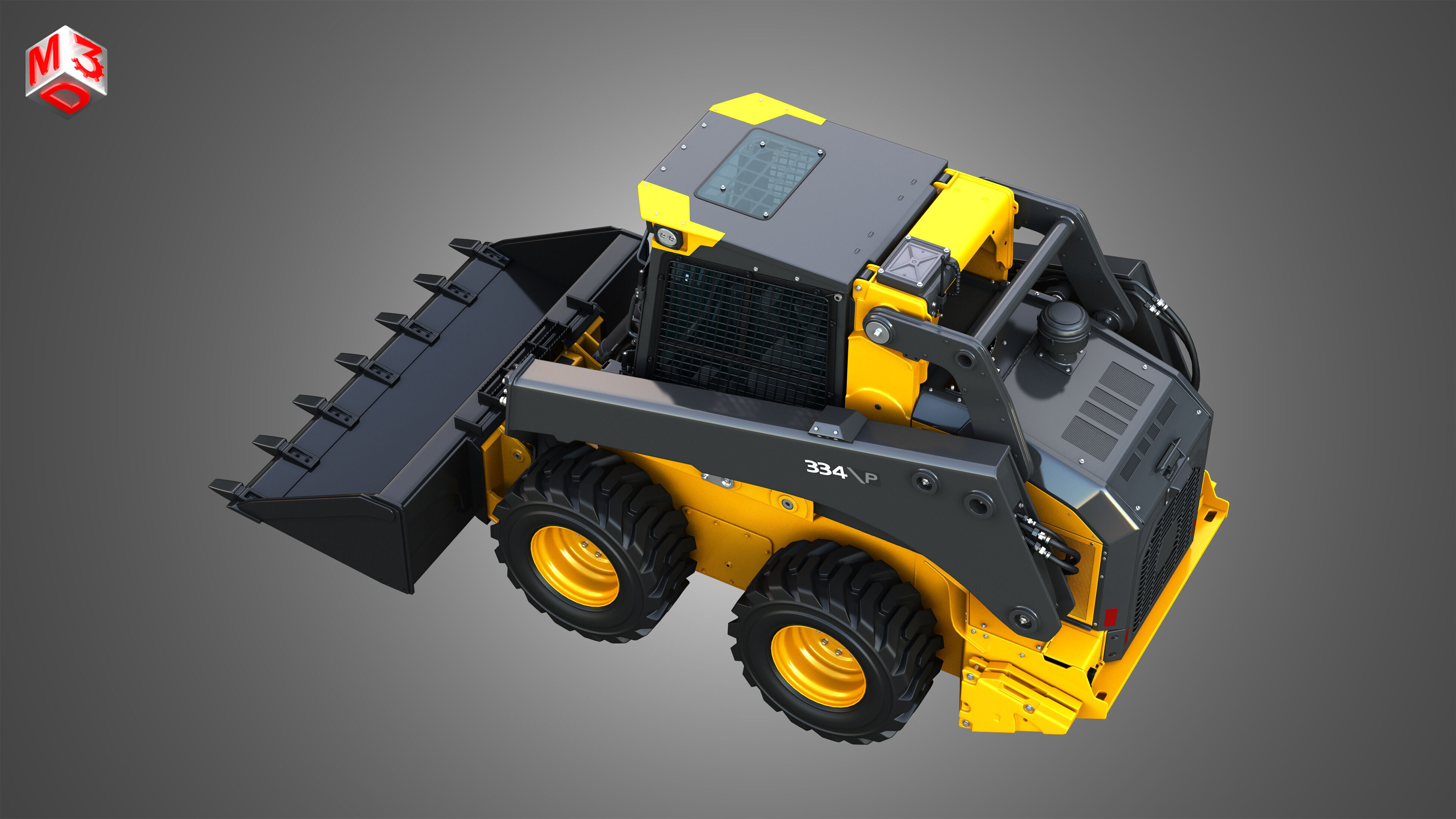 334 P-Tier Skid Steer Loader - Bucket 3D model_22
