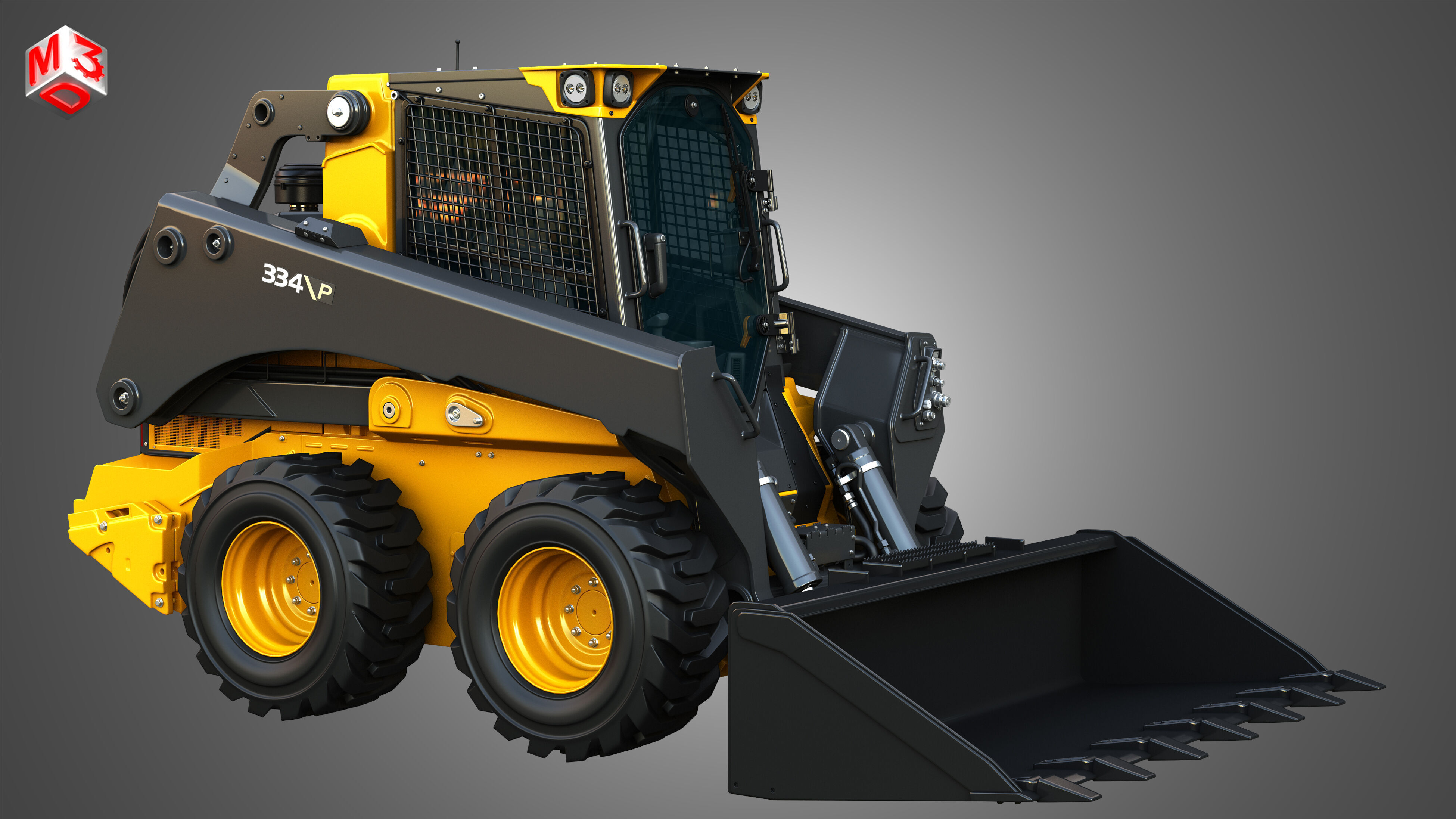 334 P-Tier Skid Steer Loader - Bucket 3D model_17