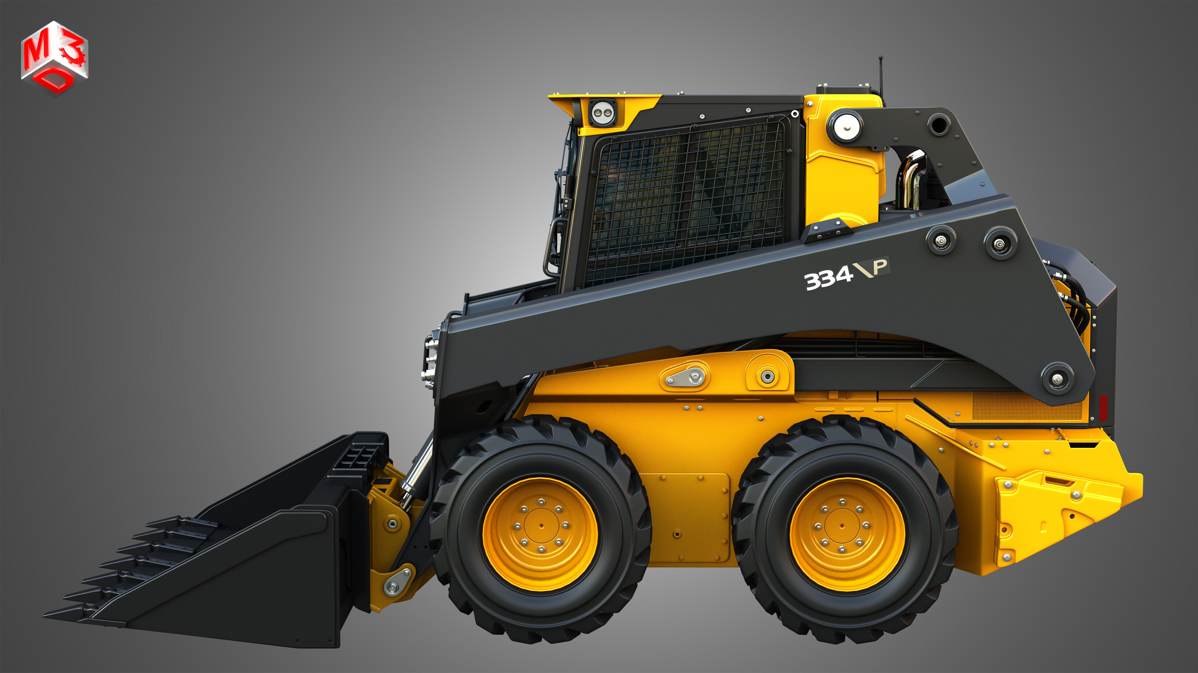 334 P-Tier Skid Steer Loader - Bucket 3D model_5