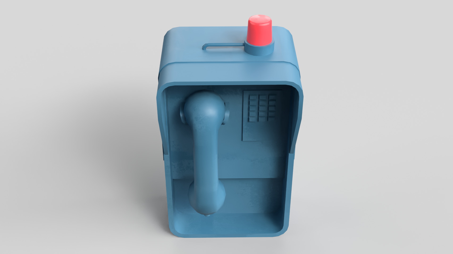 Retro Wall Telephone Low-poly 3D model_5