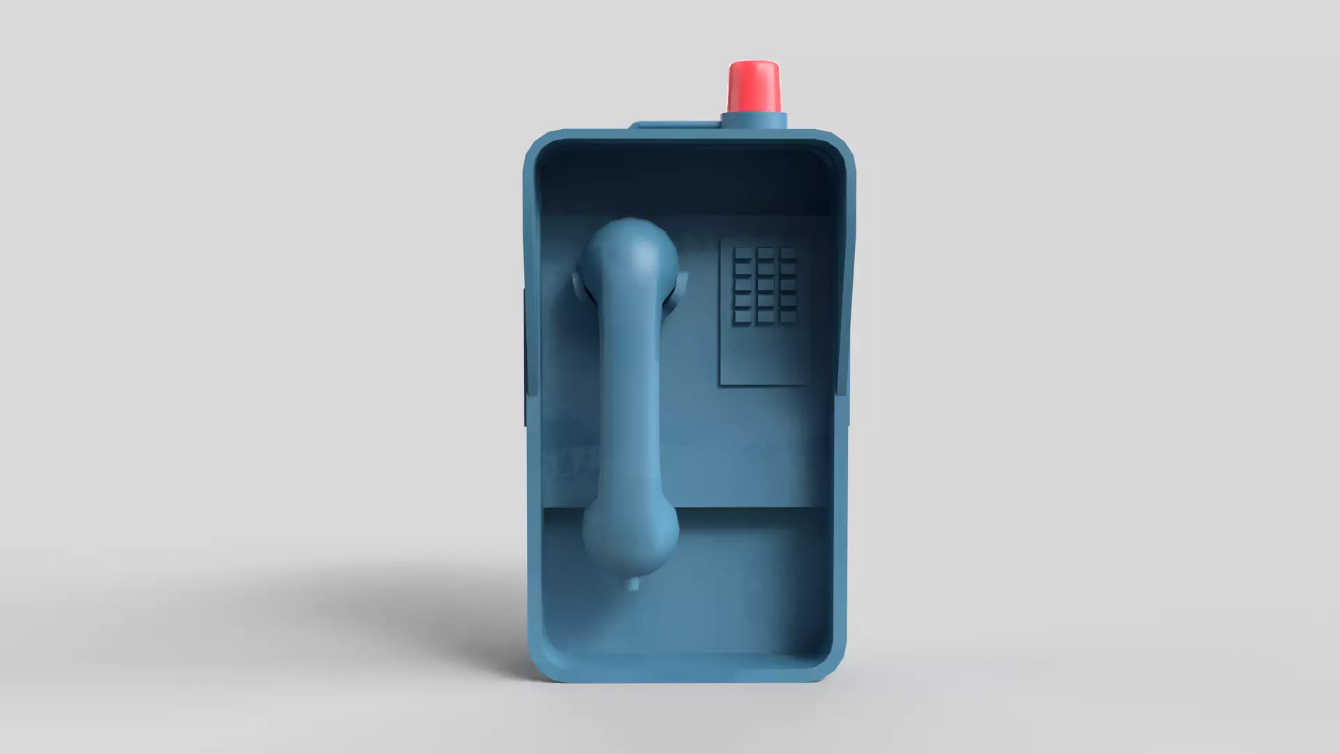 Retro Wall Telephone Low-poly 3D model_0