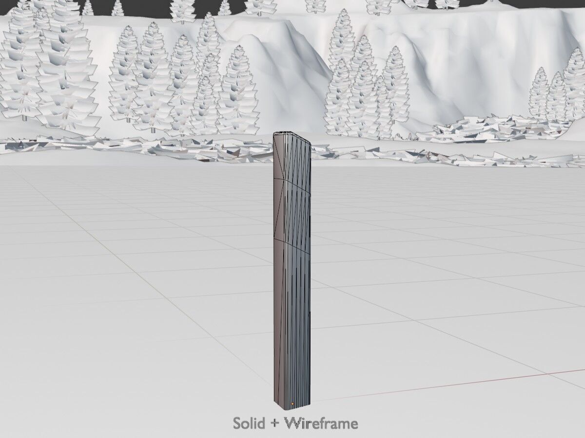Delineator posts with yellow-orange reflectors R Low-poly 3D model_12