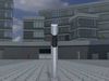Delineator posts with yellow-orange reflectors R Low-poly 3D model_1