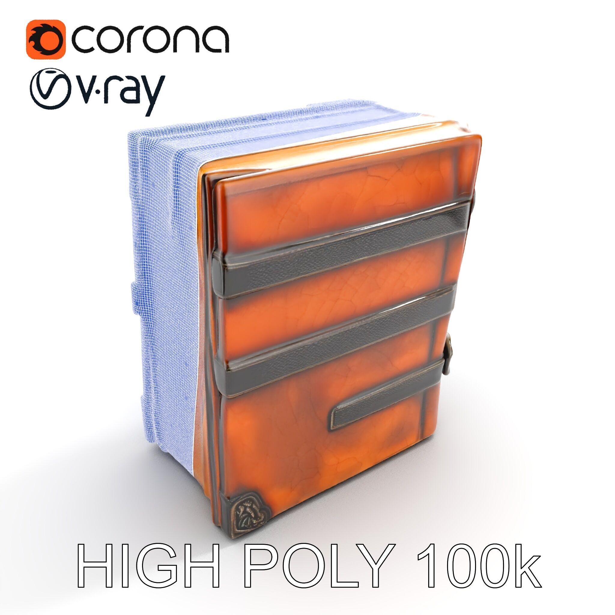 Medieval LeatherBound Book Model Pack Low-poly 3D model_26