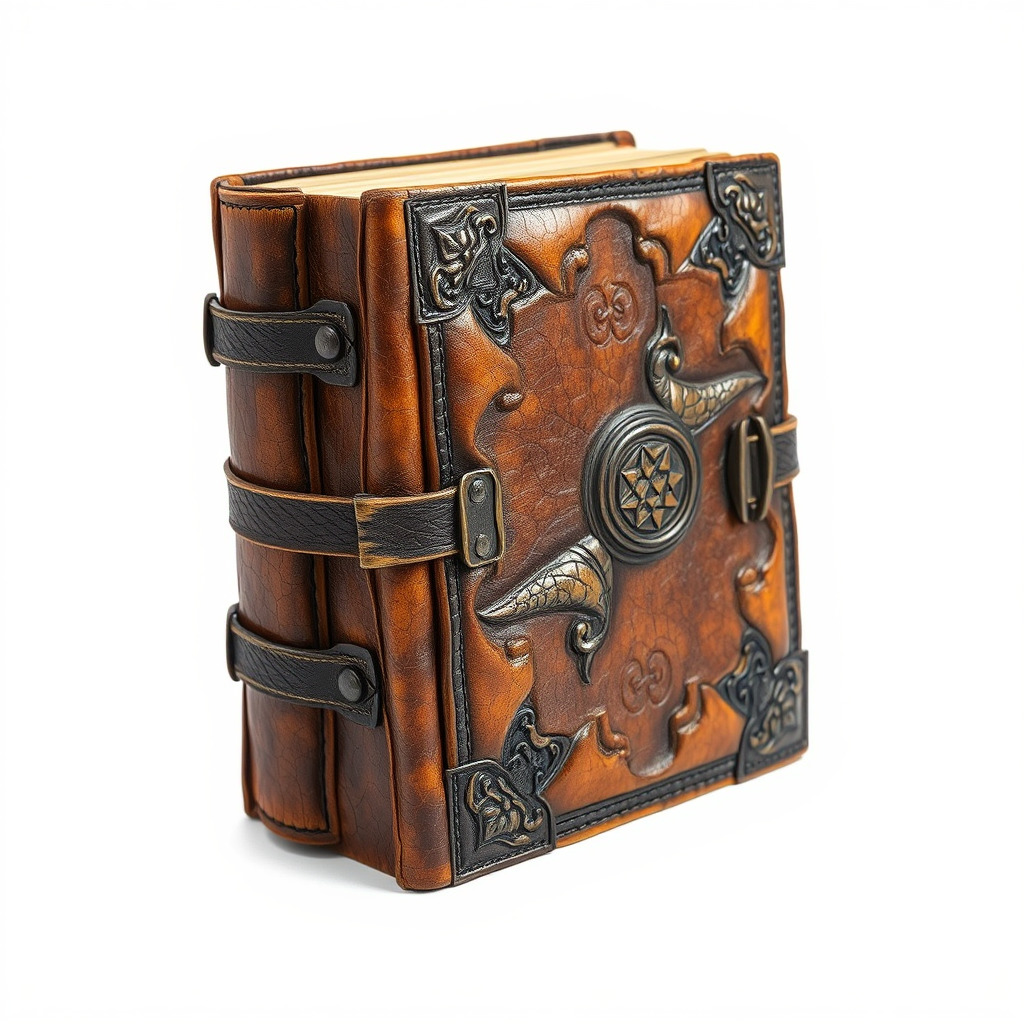 Medieval LeatherBound Book Model Pack Low-poly 3D model_2