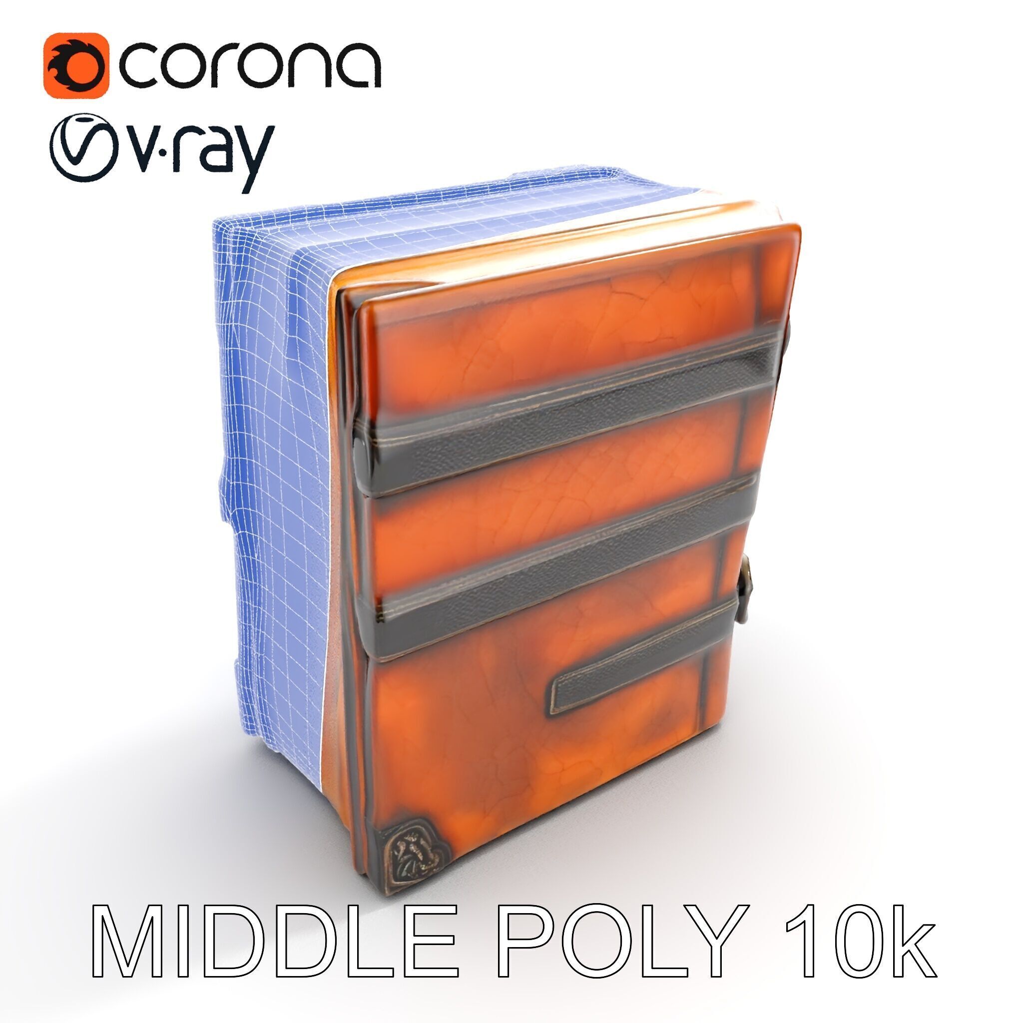Medieval LeatherBound Book Model Pack Low-poly 3D model_21