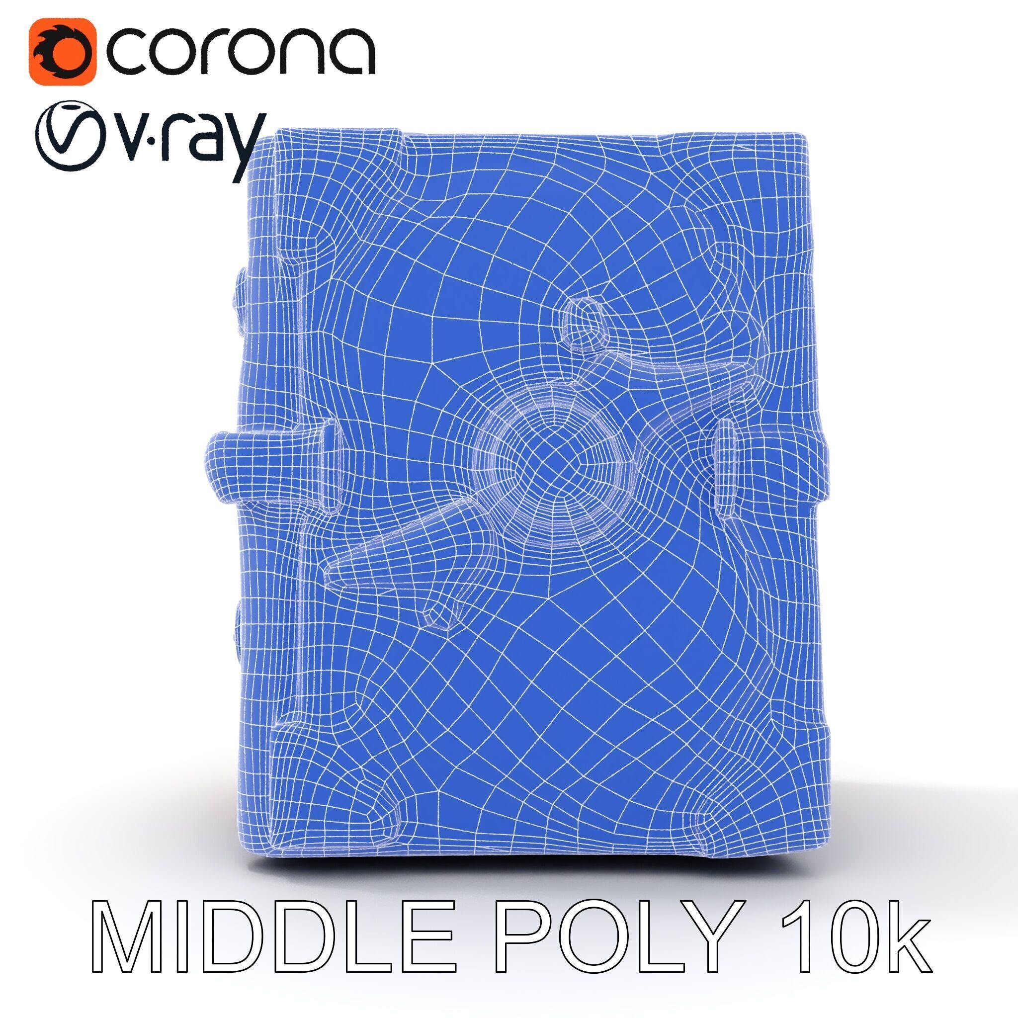 Medieval LeatherBound Book Model Pack Low-poly 3D model_13