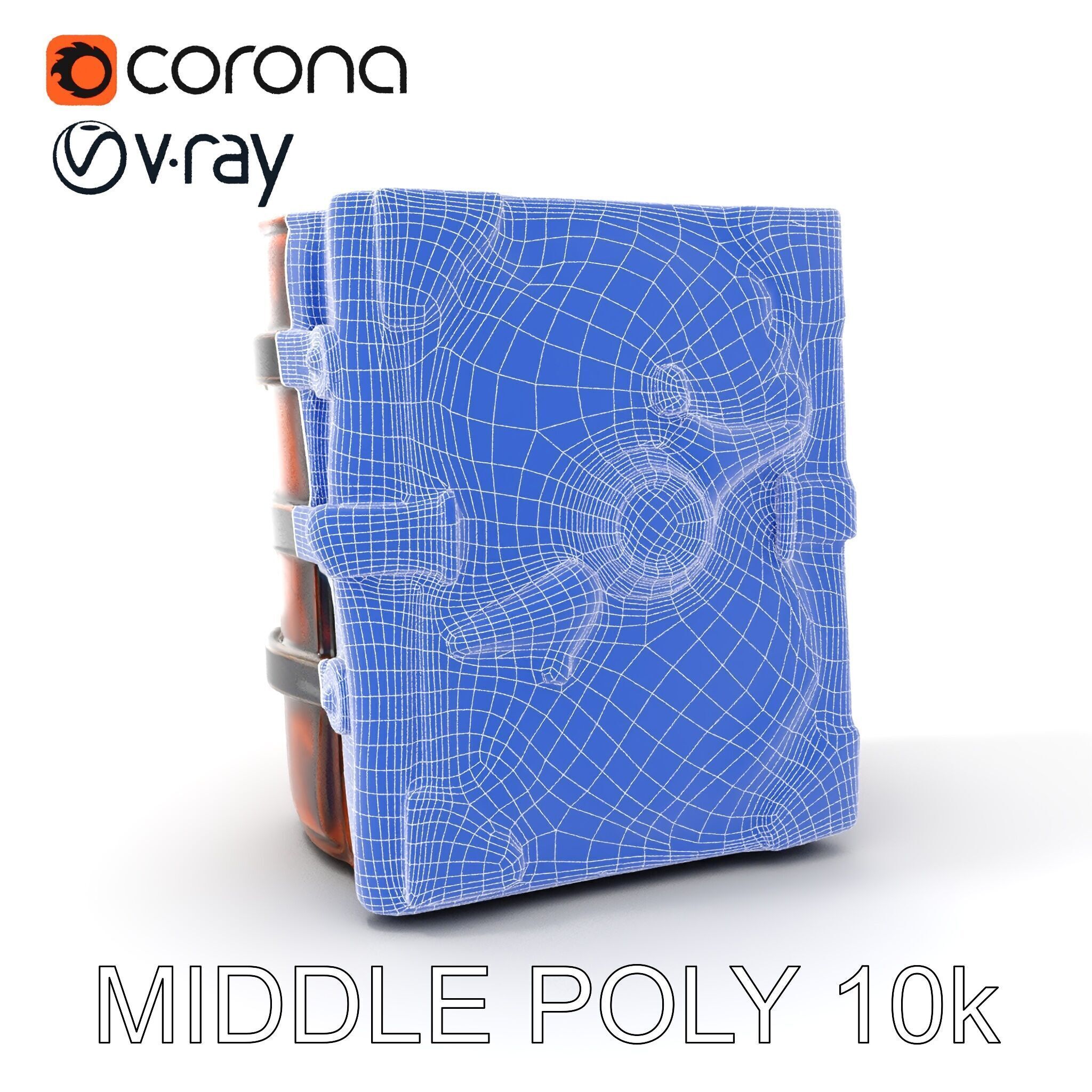 Medieval LeatherBound Book Model Pack Low-poly 3D model_24