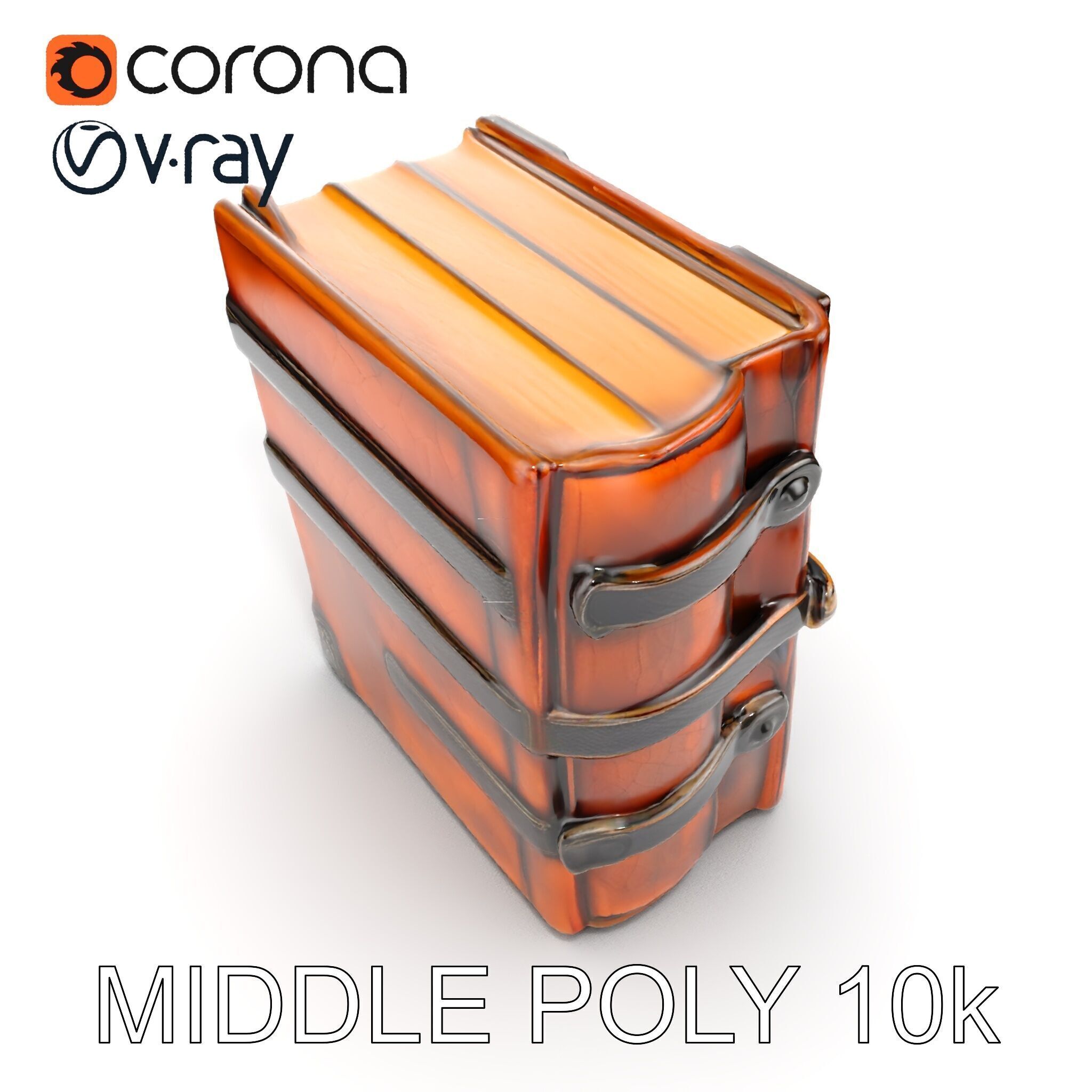 Medieval LeatherBound Book Model Pack Low-poly 3D model_10