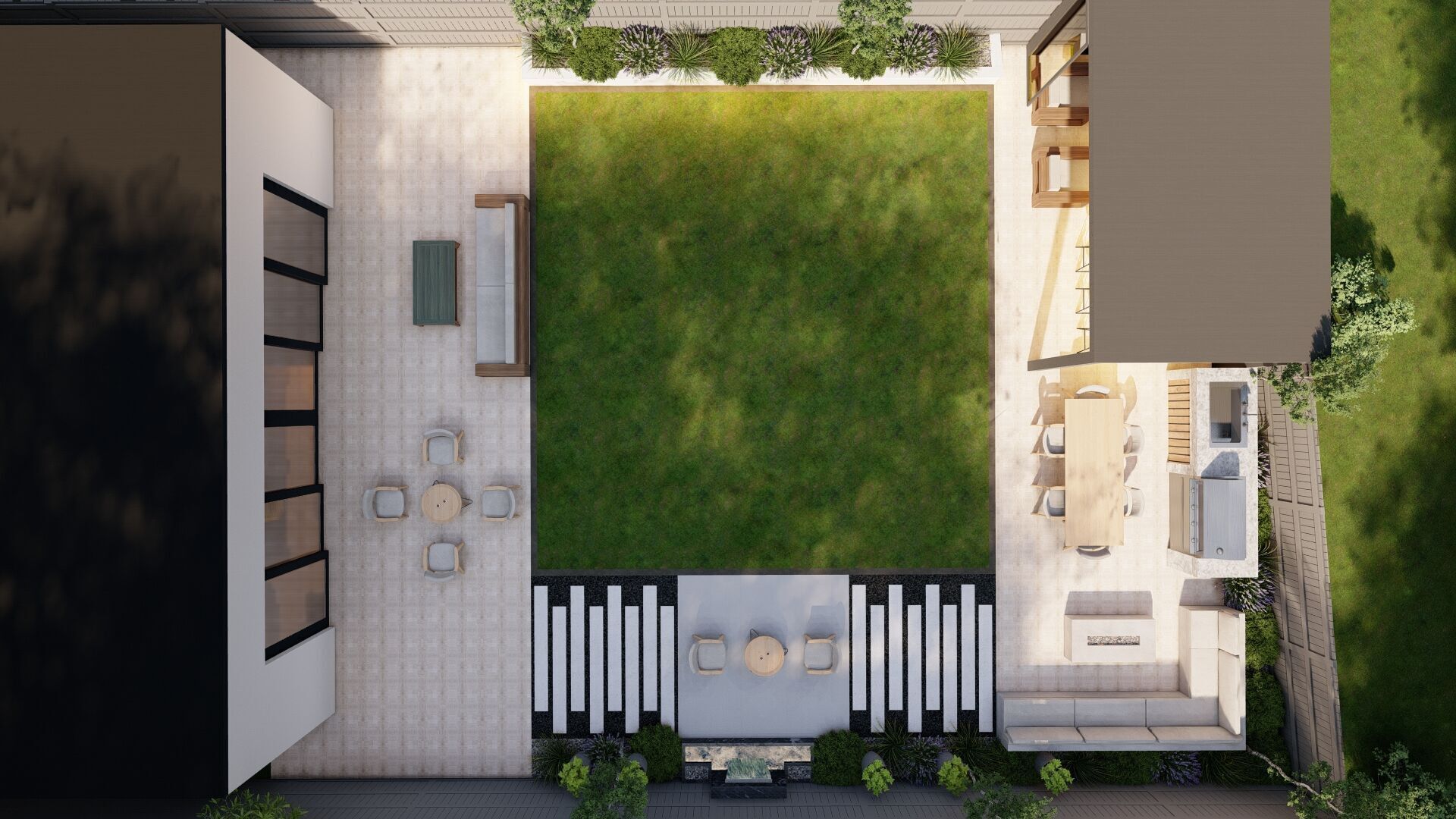 Garden Landscape 3D Model - SketchUp and Lumion Scene 3D model 3D model_3