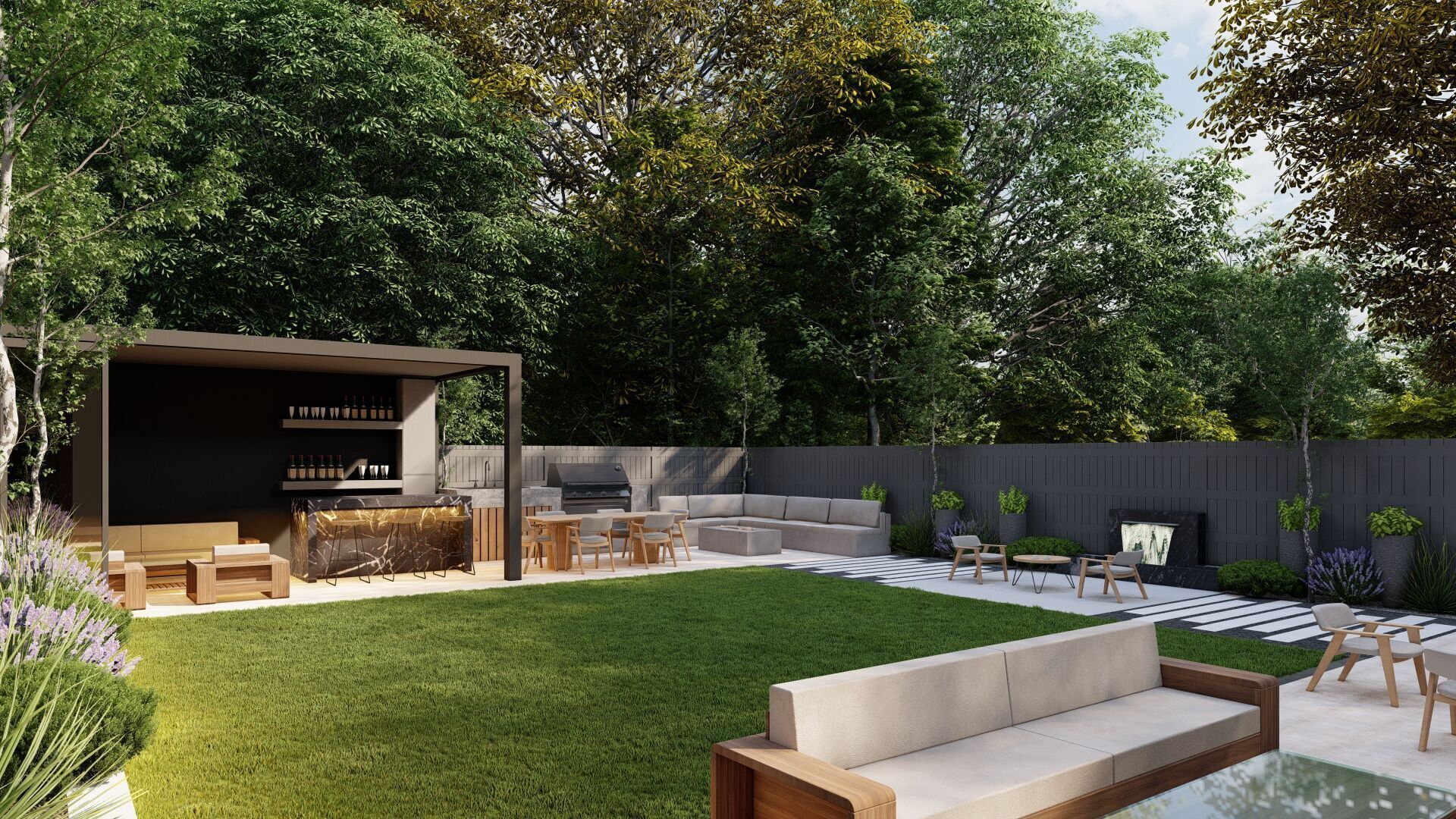 Garden Landscape 3D Model - SketchUp and Lumion Scene 3D model 3D model_2