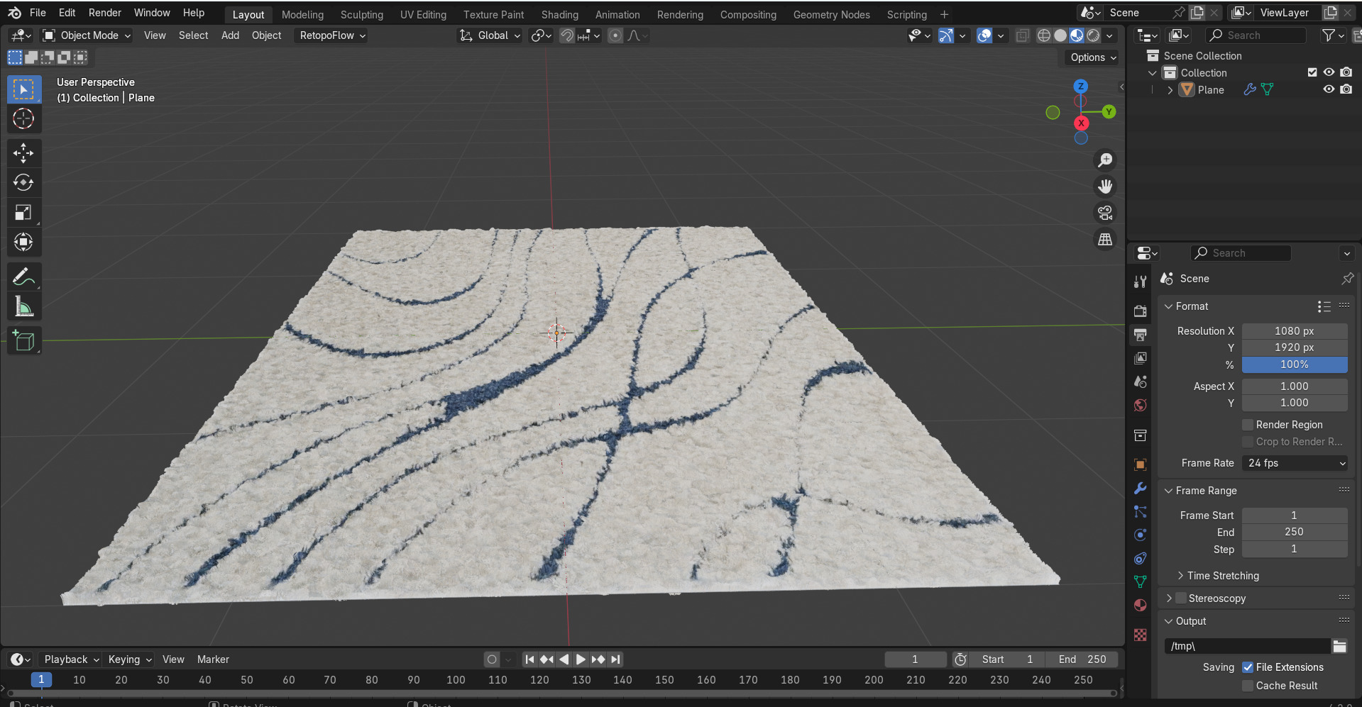 Low wool carpet 3D model Low-poly 3D model_2