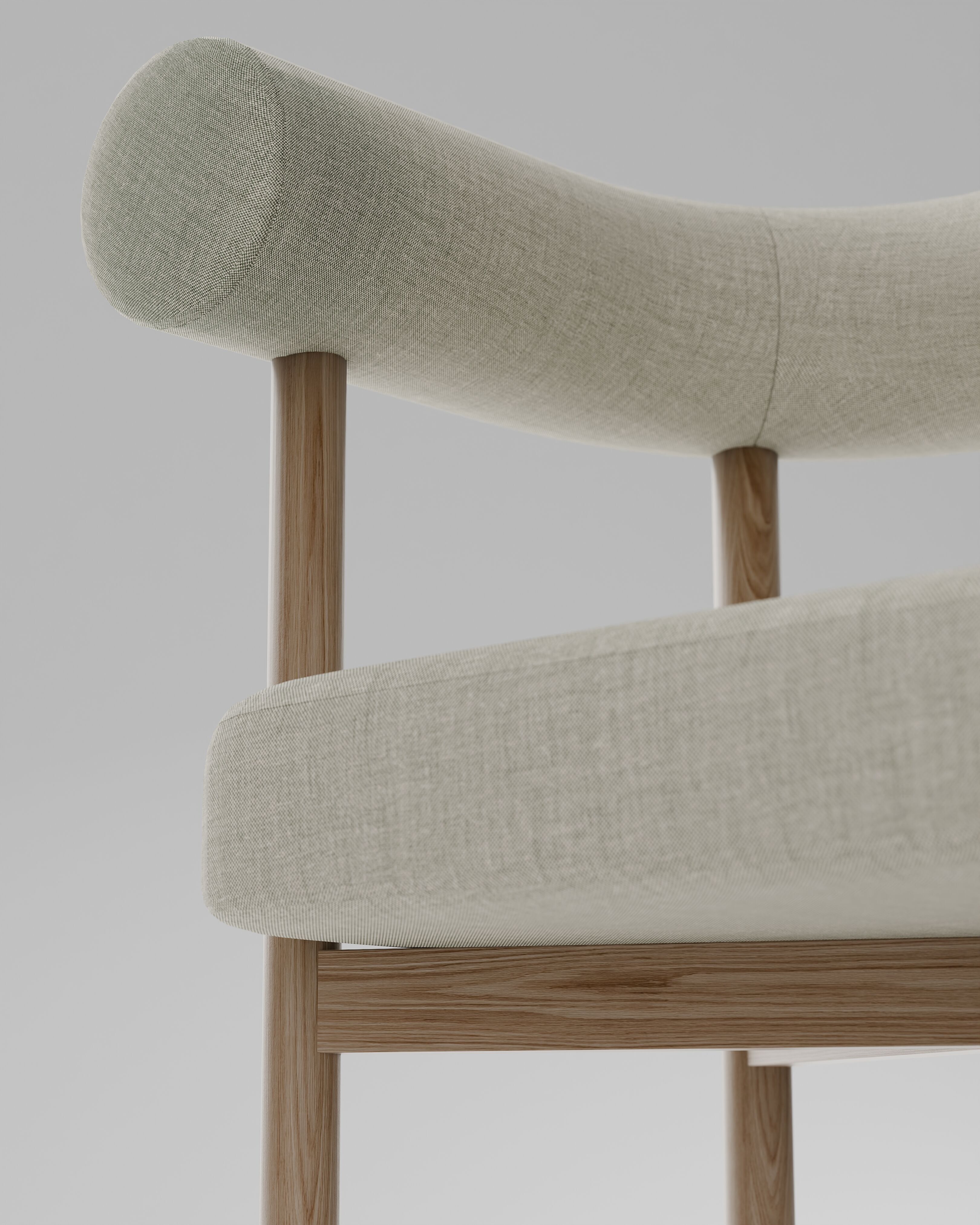 Dining chair Low-poly 3D model_8