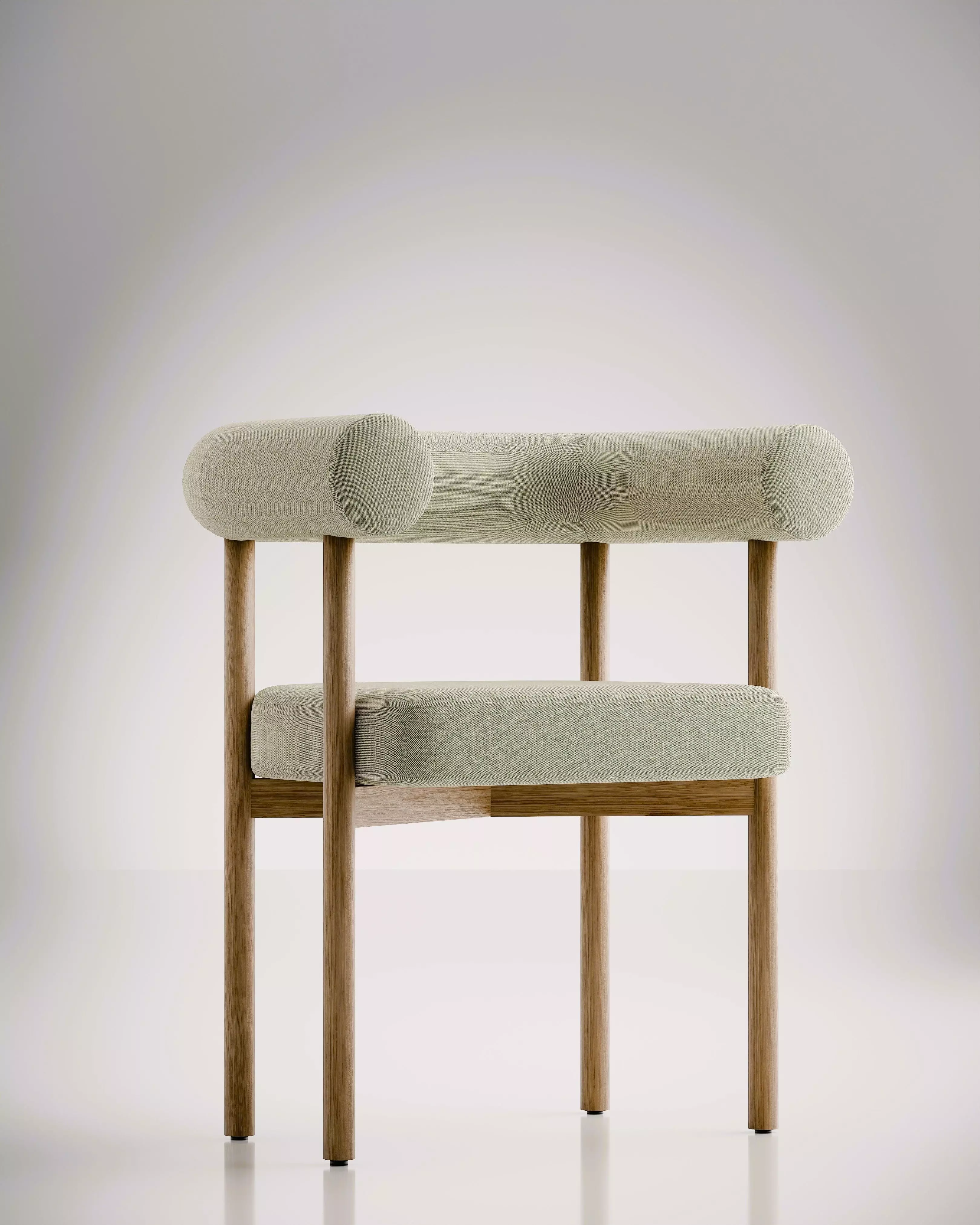 Dining chair Low-poly 3D model_0