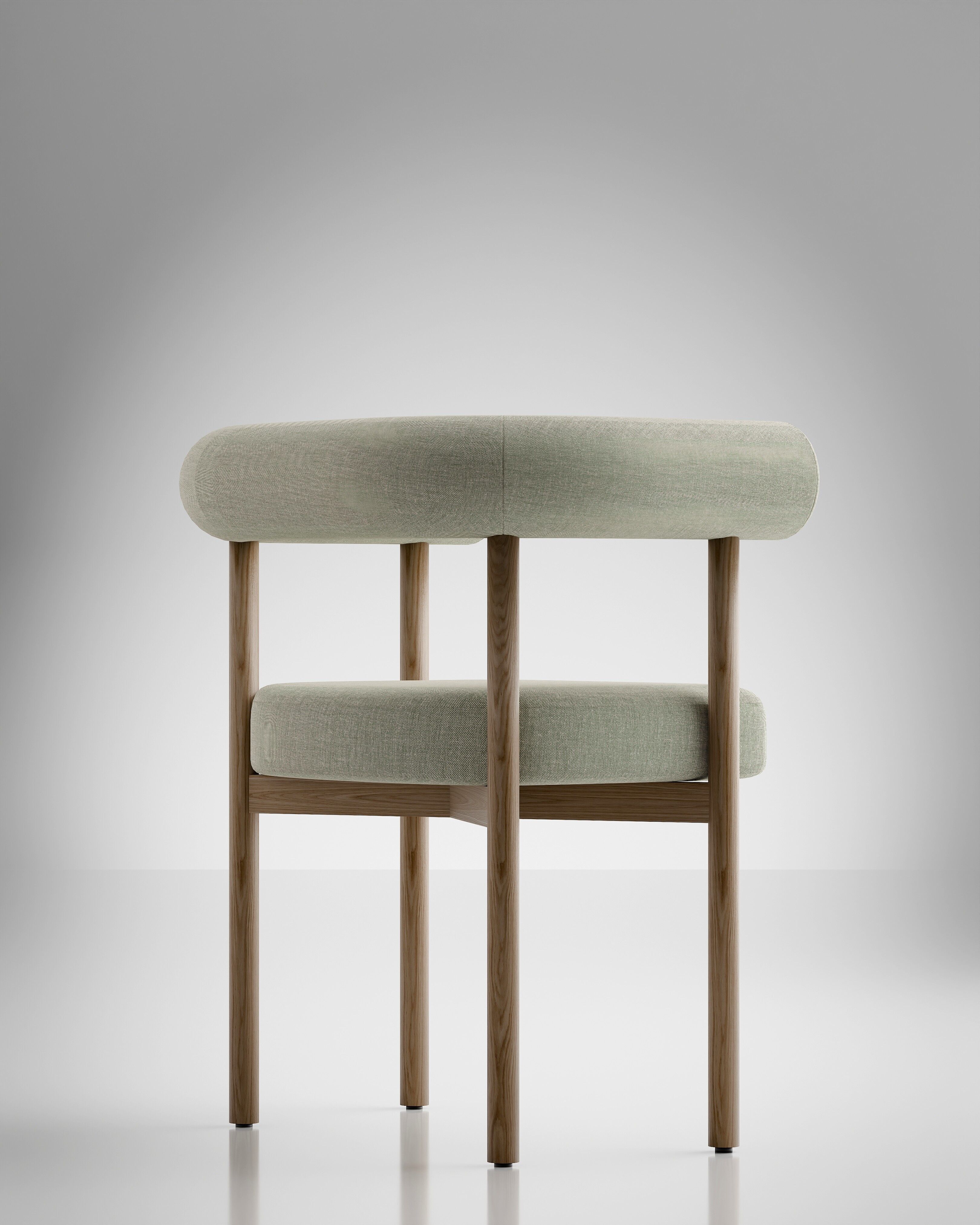 Dining chair Low-poly 3D model_3