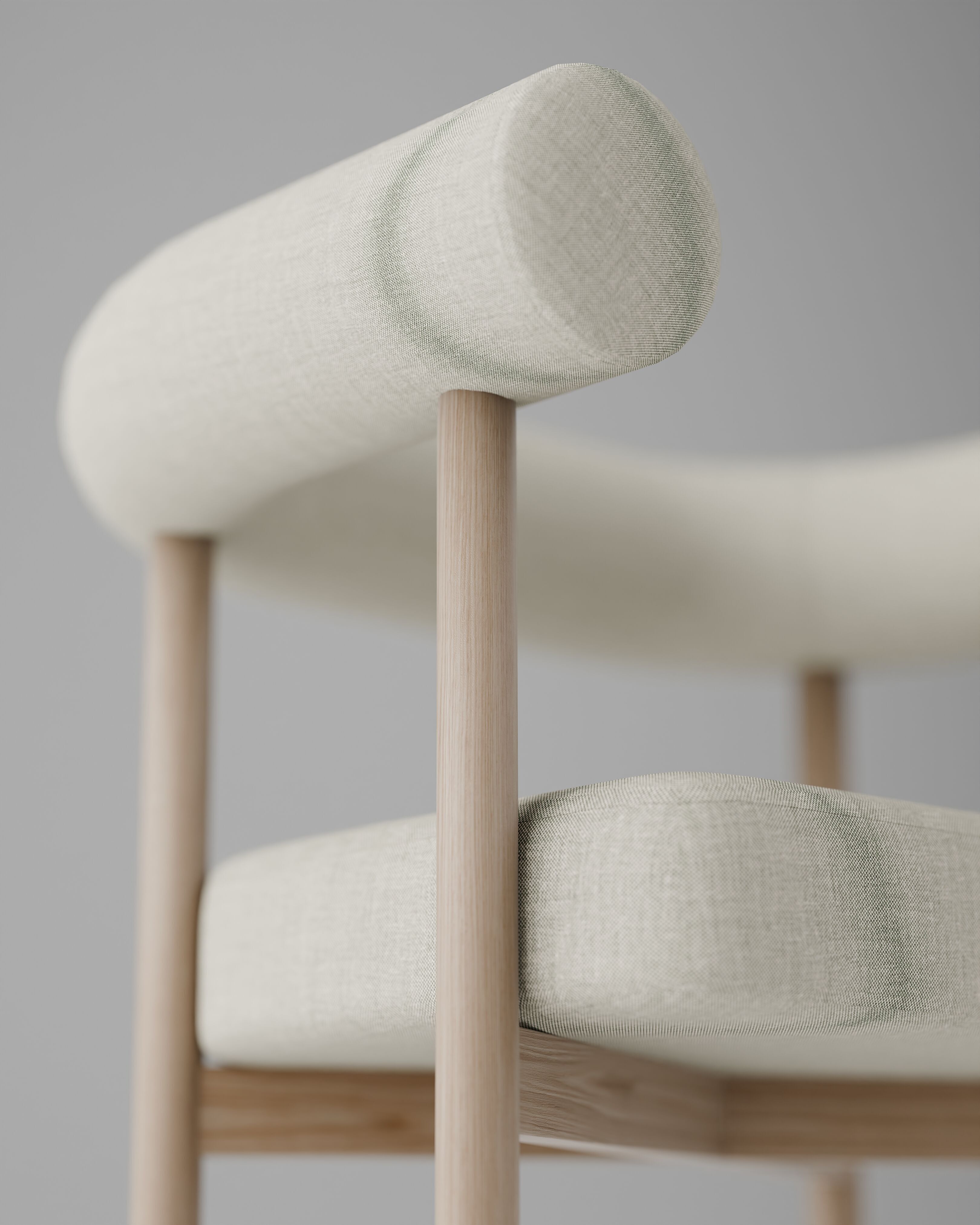 Dining chair Low-poly 3D model_4
