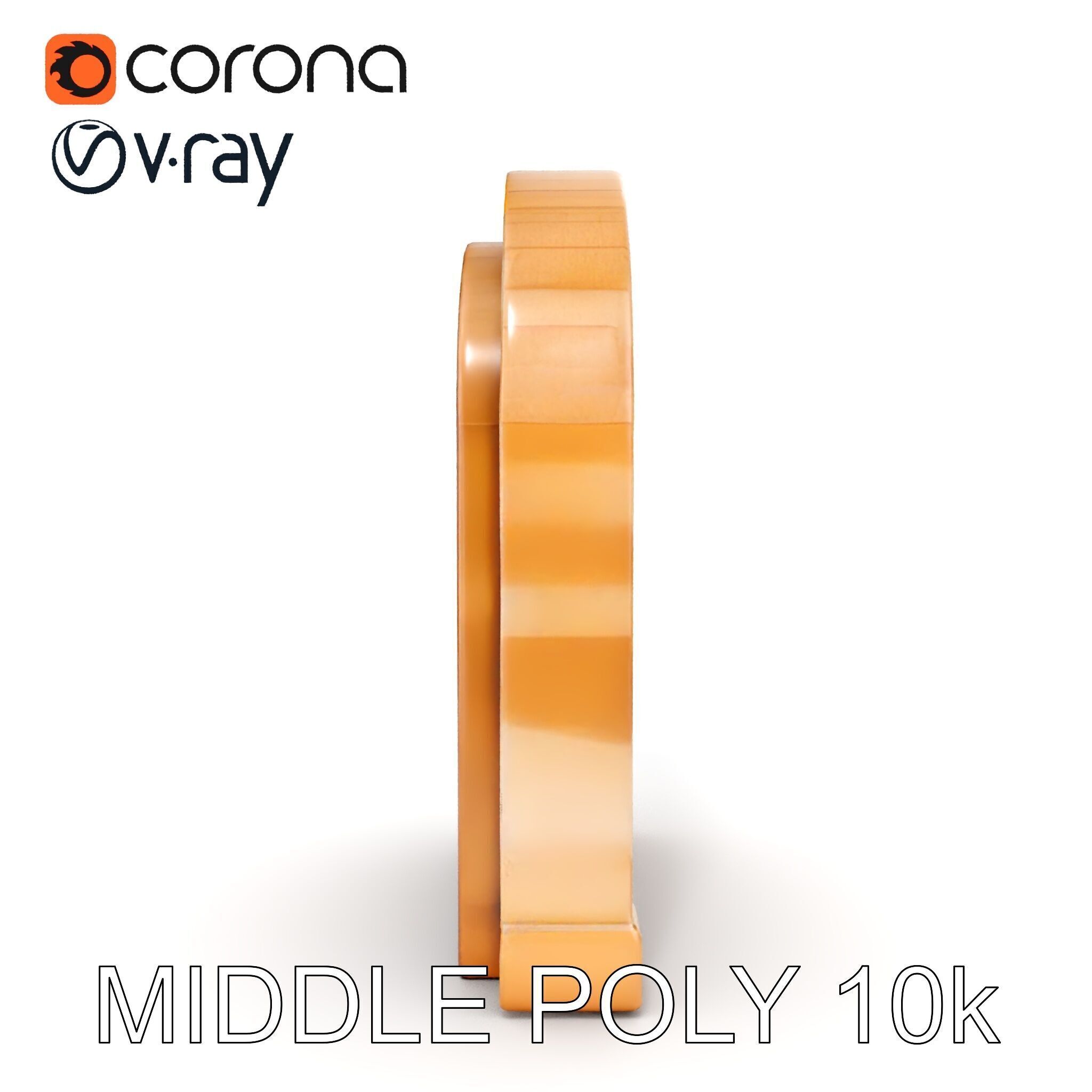 Ornate Arched Wooden Door Model Pack Low-poly 3D model_9