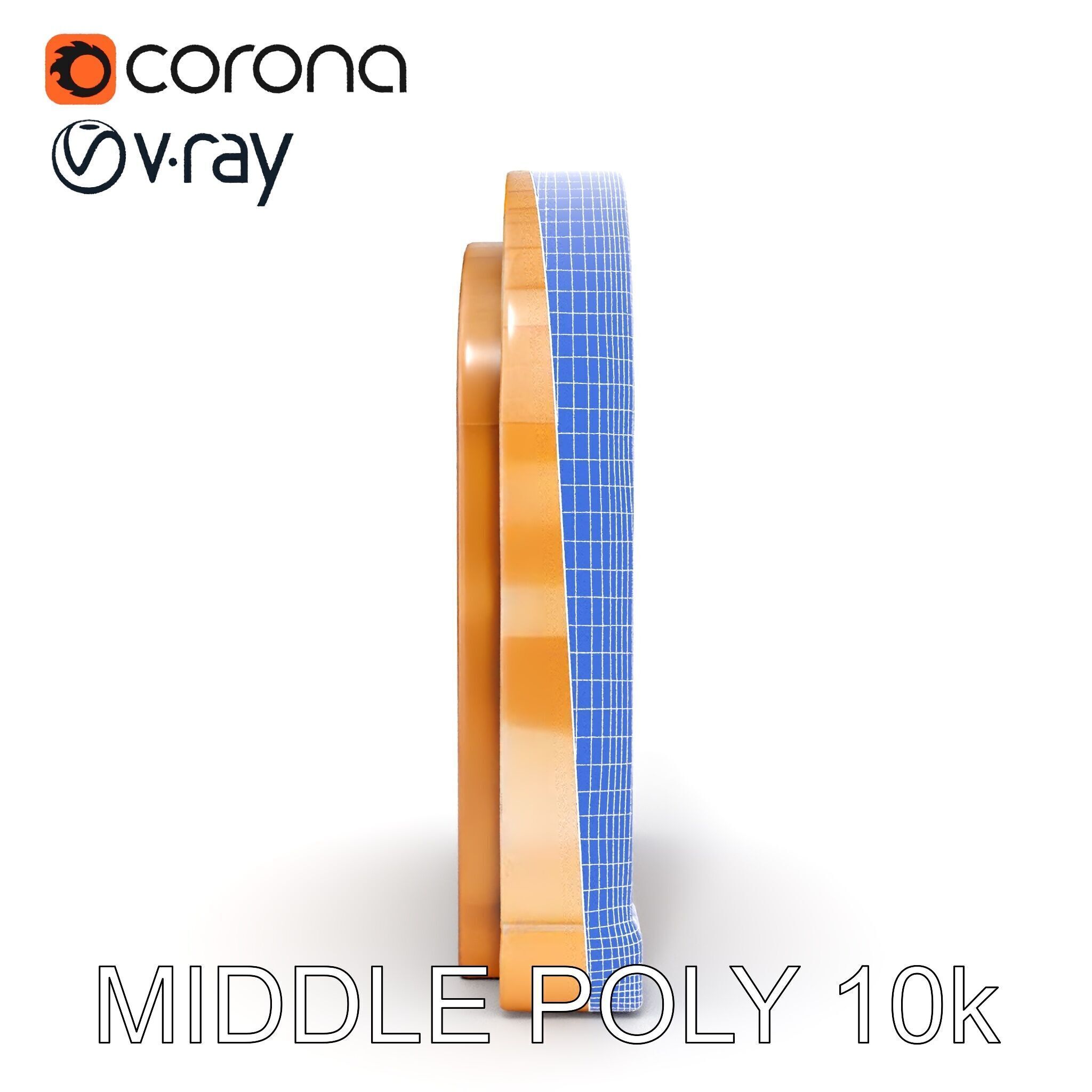 Ornate Arched Wooden Door Model Pack Low-poly 3D model_31