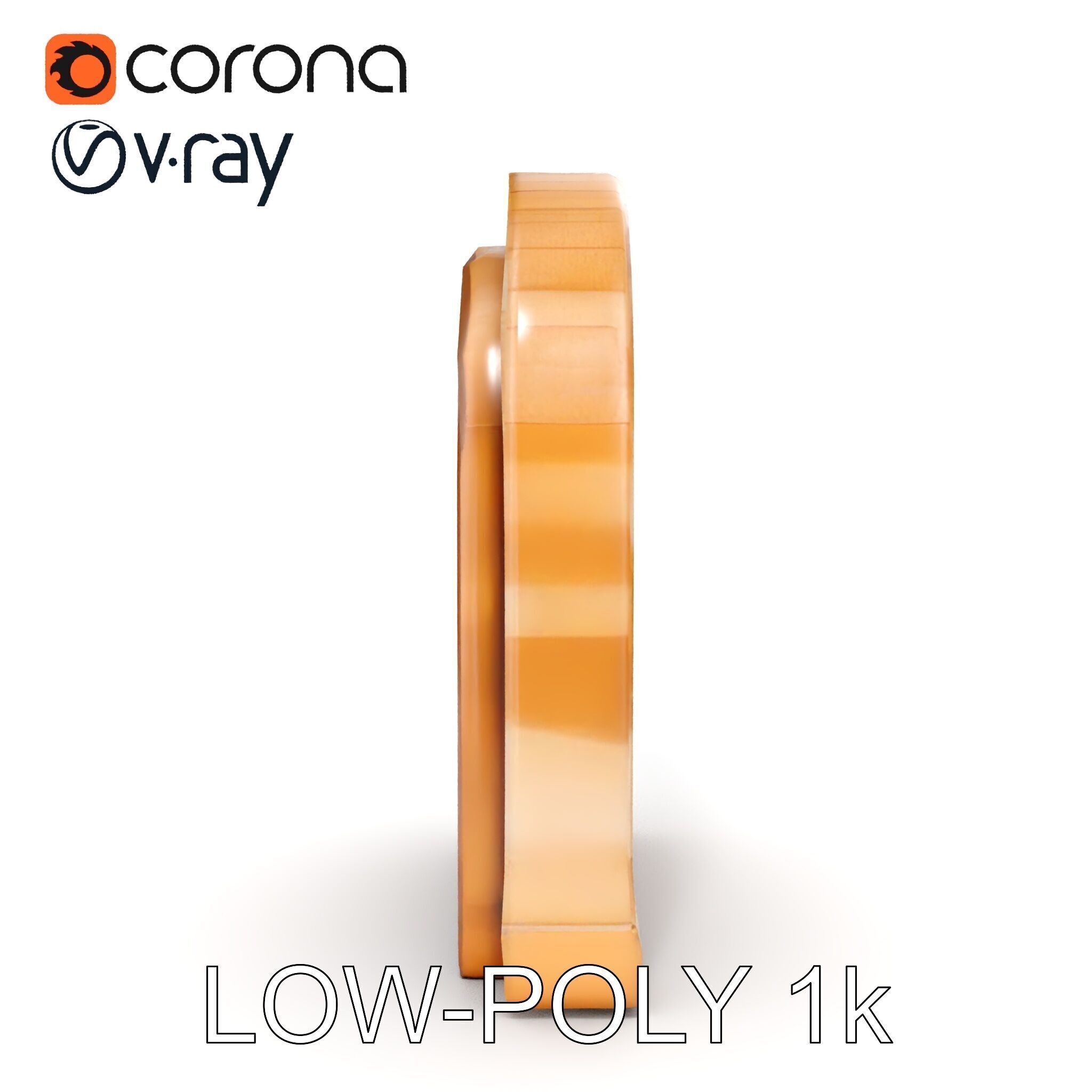 Ornate Arched Wooden Door Model Pack Low-poly 3D model_20