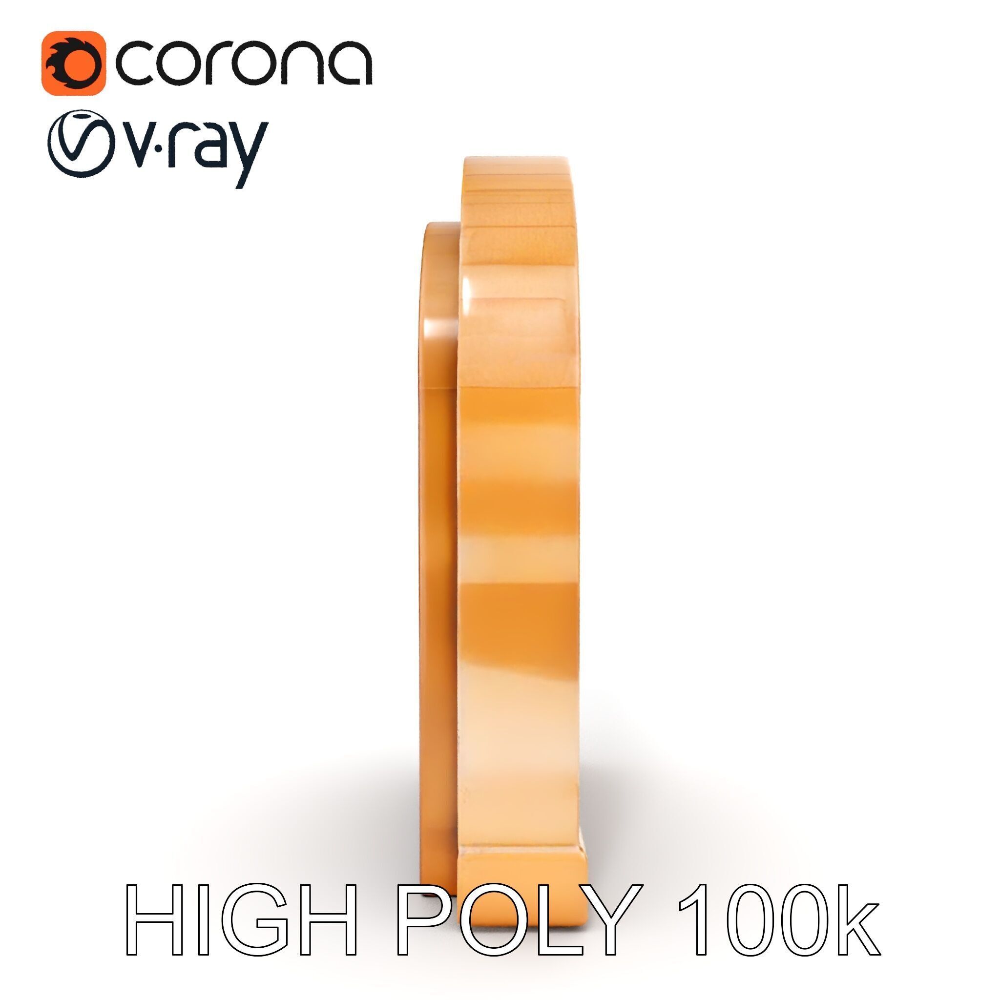 Ornate Arched Wooden Door Model Pack Low-poly 3D model_30