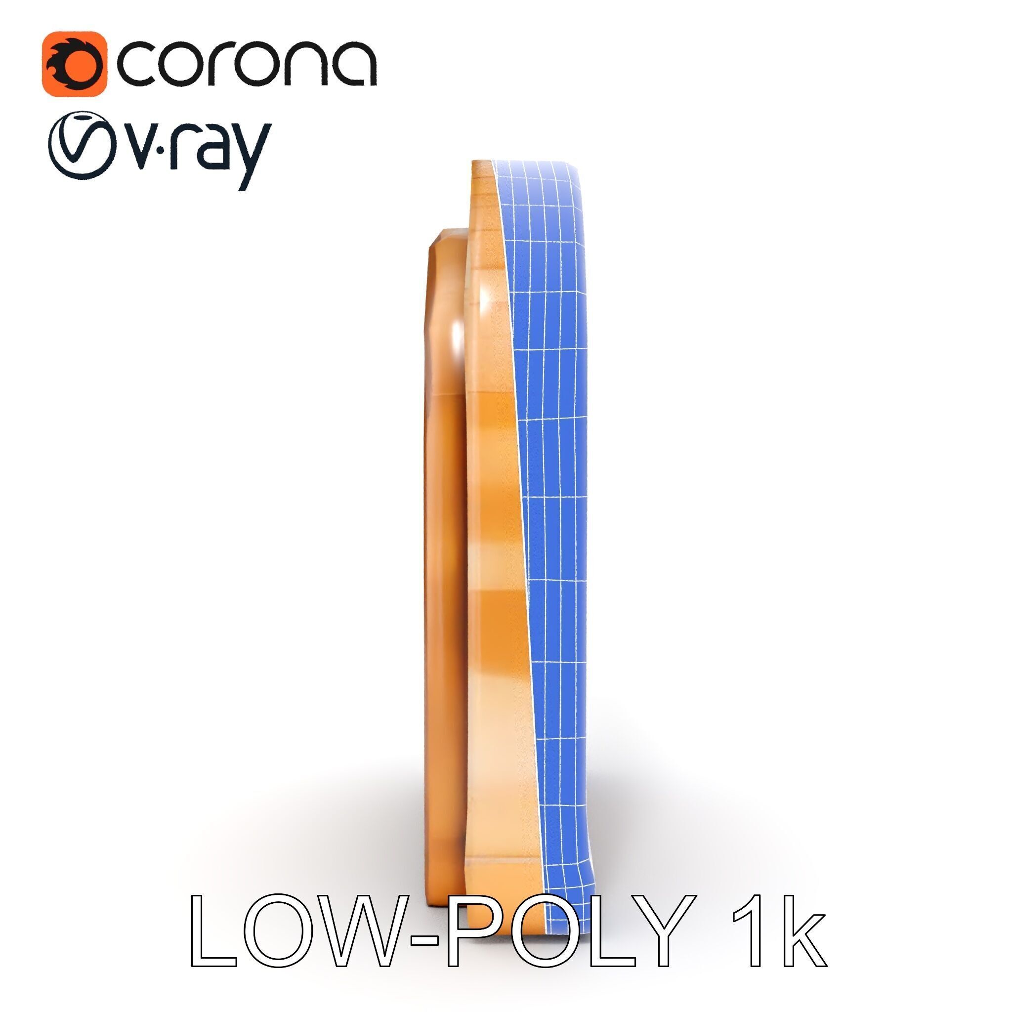 Ornate Arched Wooden Door Model Pack Low-poly 3D model_32